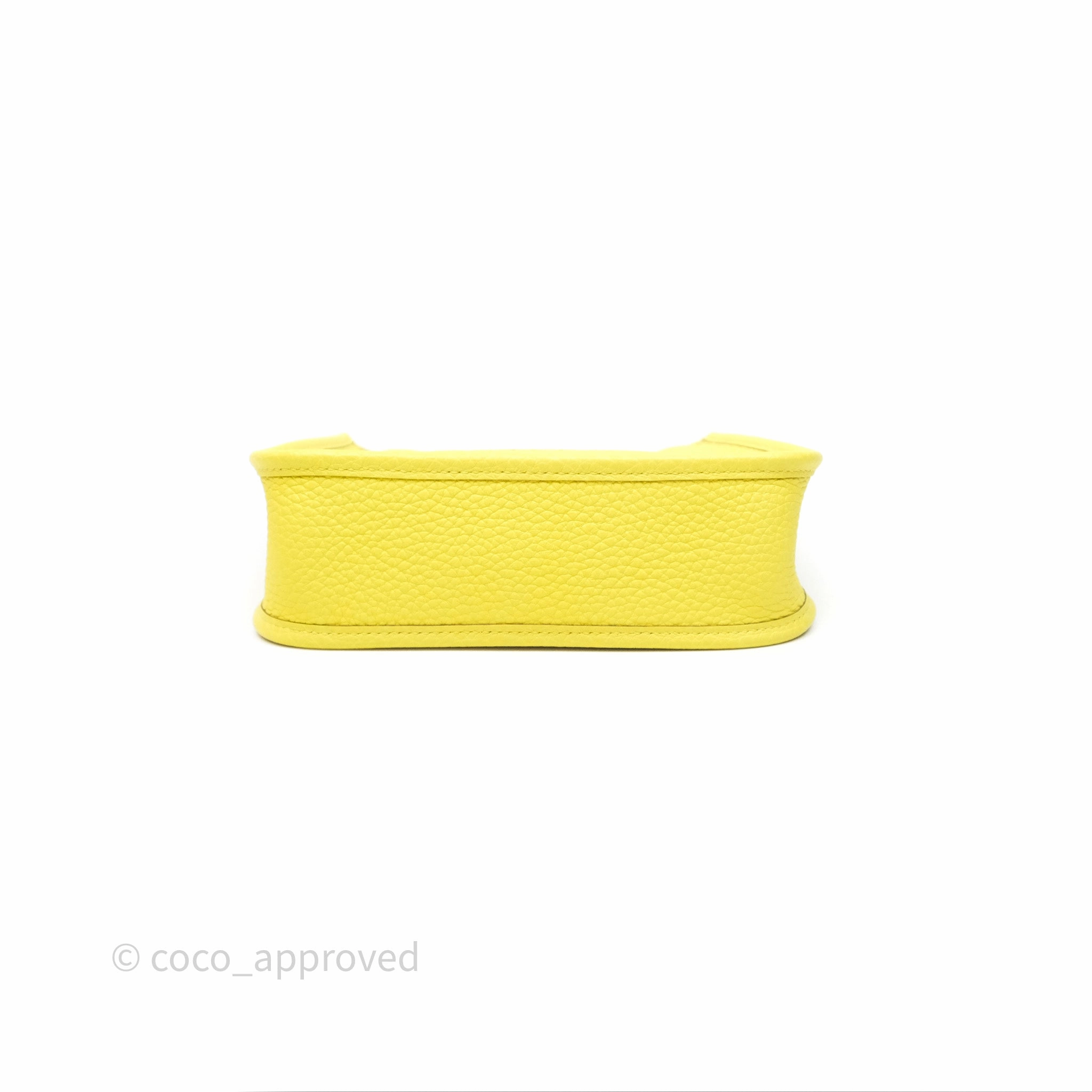 Herms Mini Evelyne 16 Lime Clemence Palladium Hardware