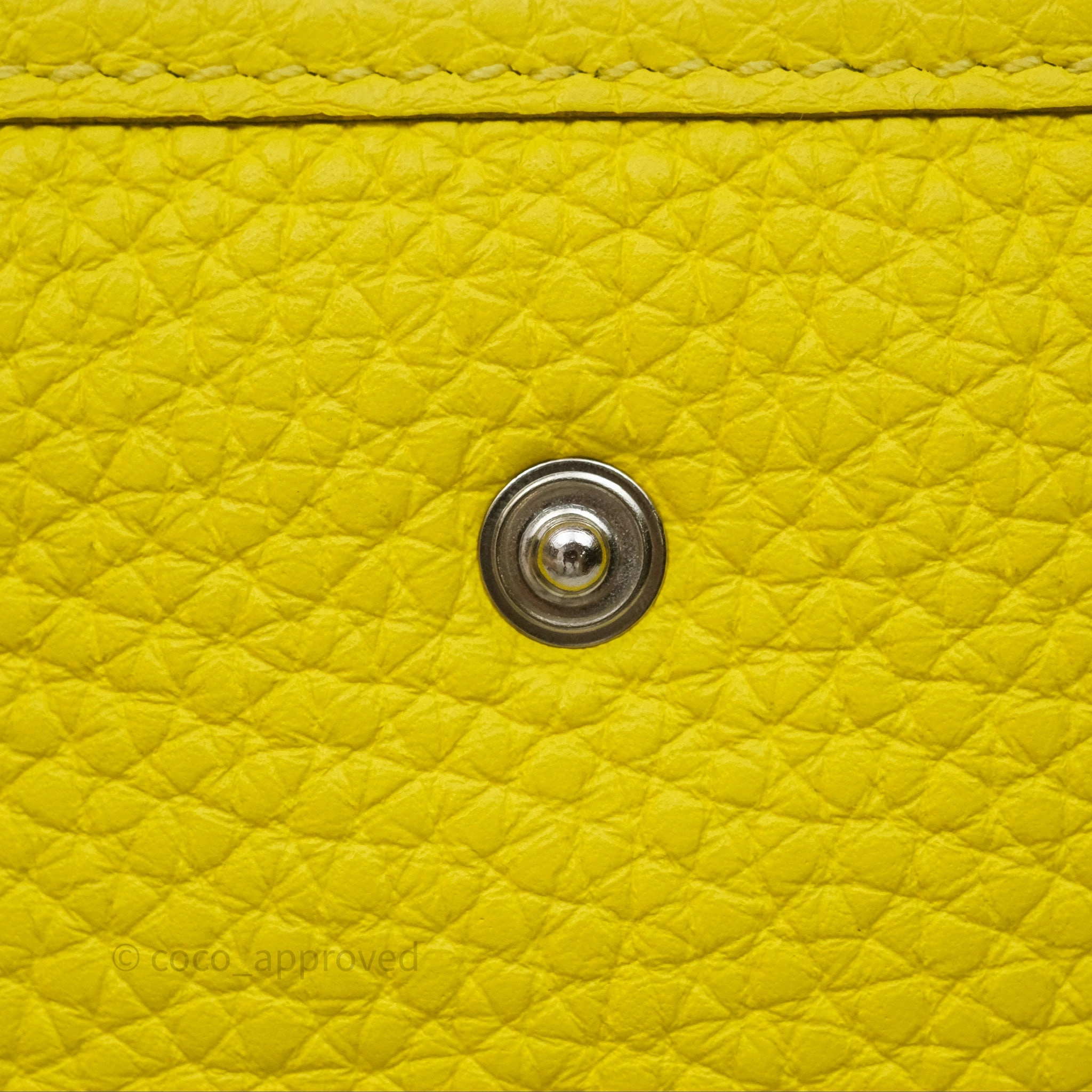 Herms Mini Evelyne 16 Lime Clemence Palladium Hardware