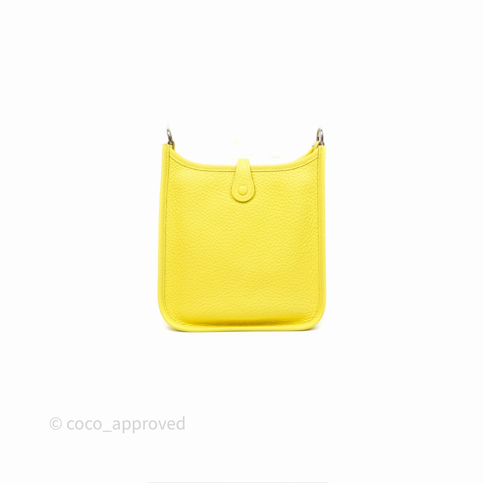 Herms Mini Evelyne 16 Lime Clemence Palladium Hardware