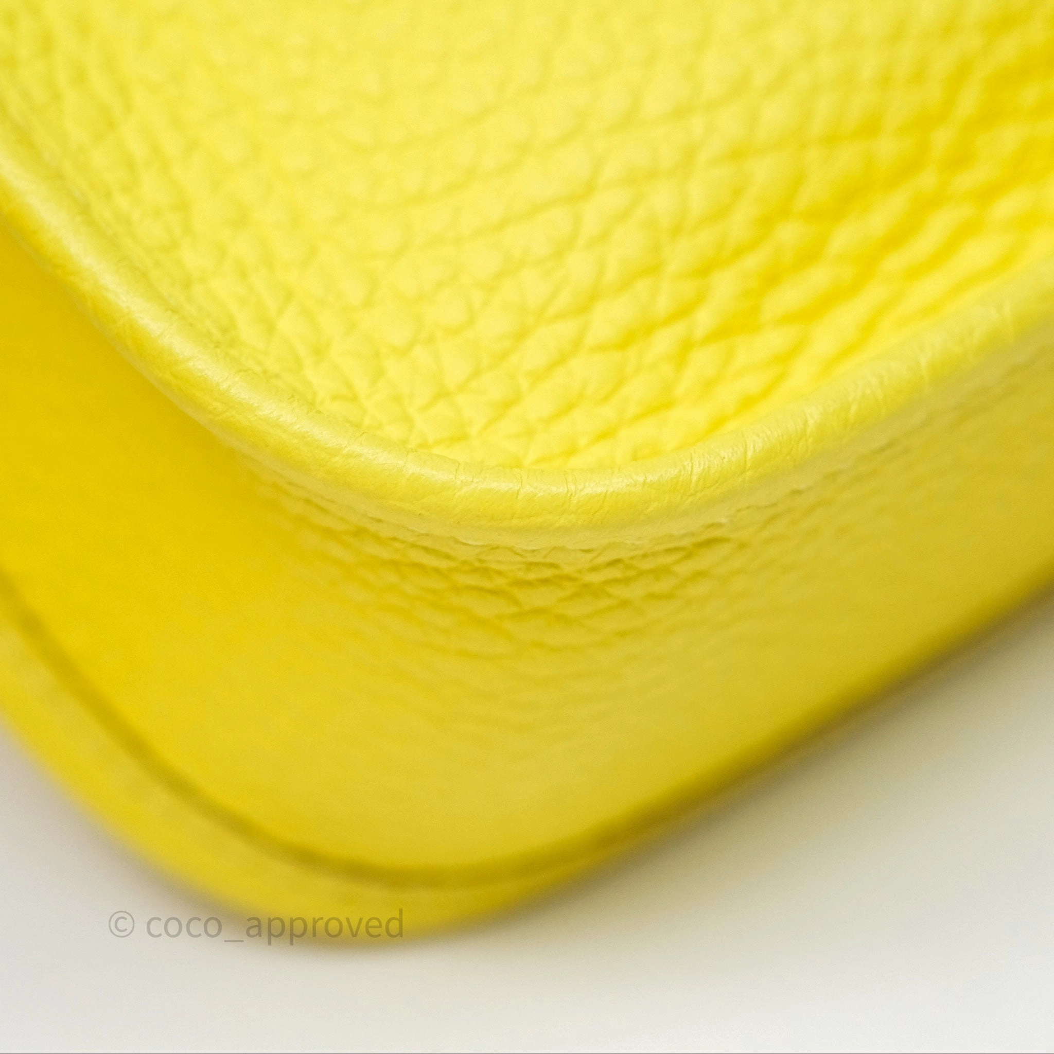 Herms Mini Evelyne 16 Lime Clemence Palladium Hardware