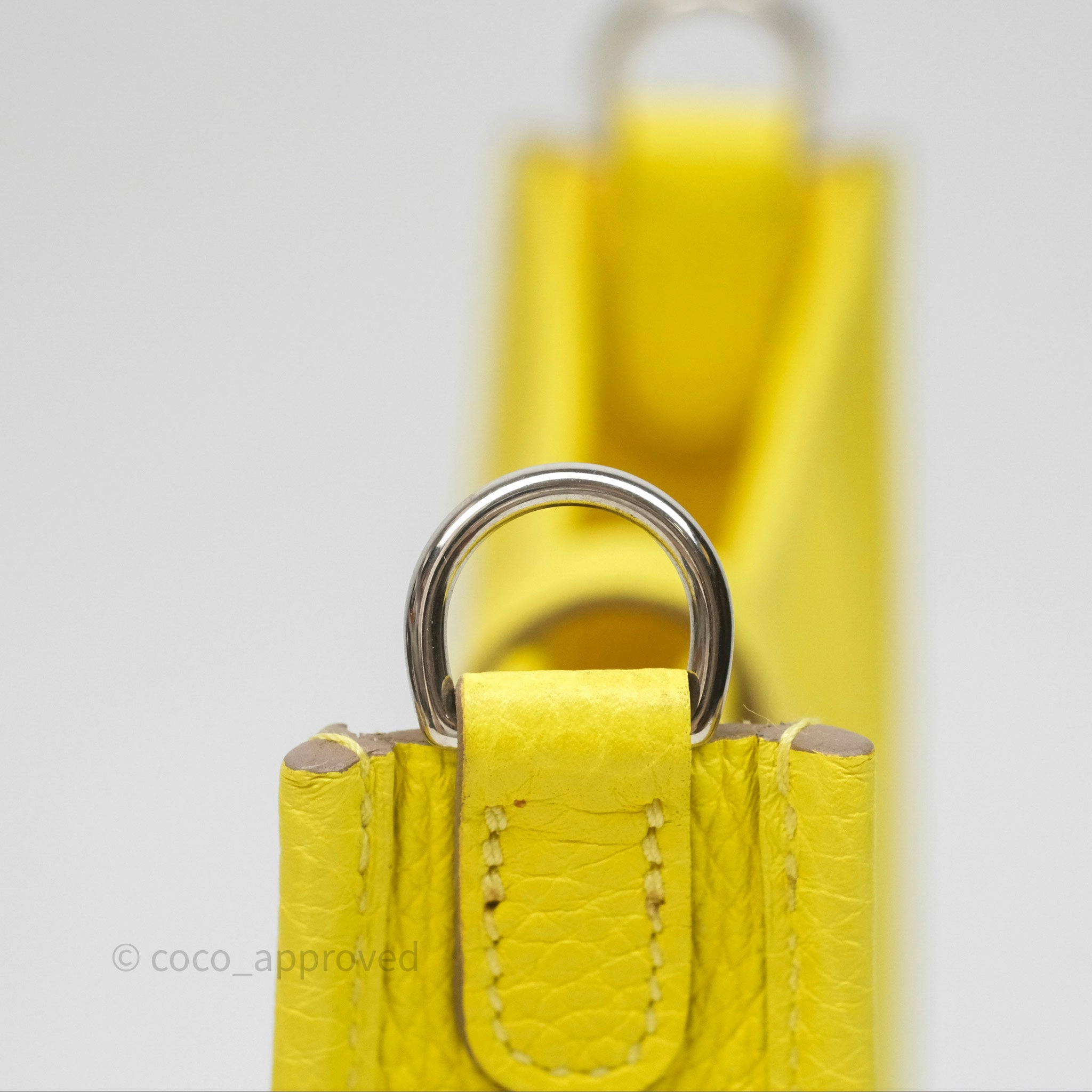 Herms Mini Evelyne 16 Lime Clemence Palladium Hardware