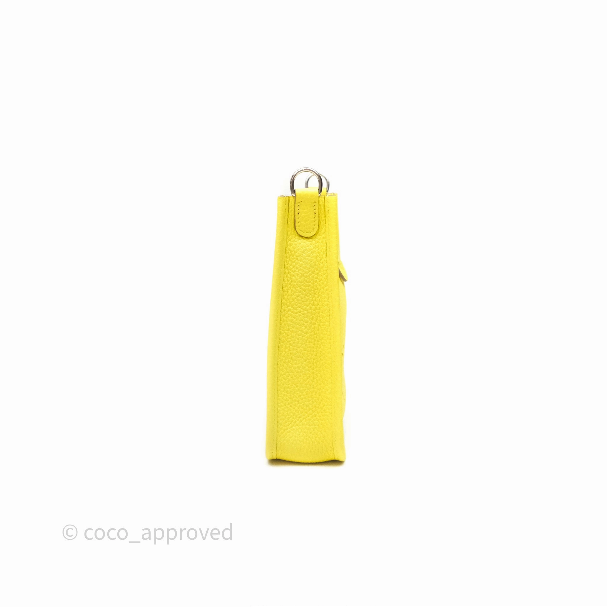 Herms Mini Evelyne 16 Lime Clemence Palladium Hardware