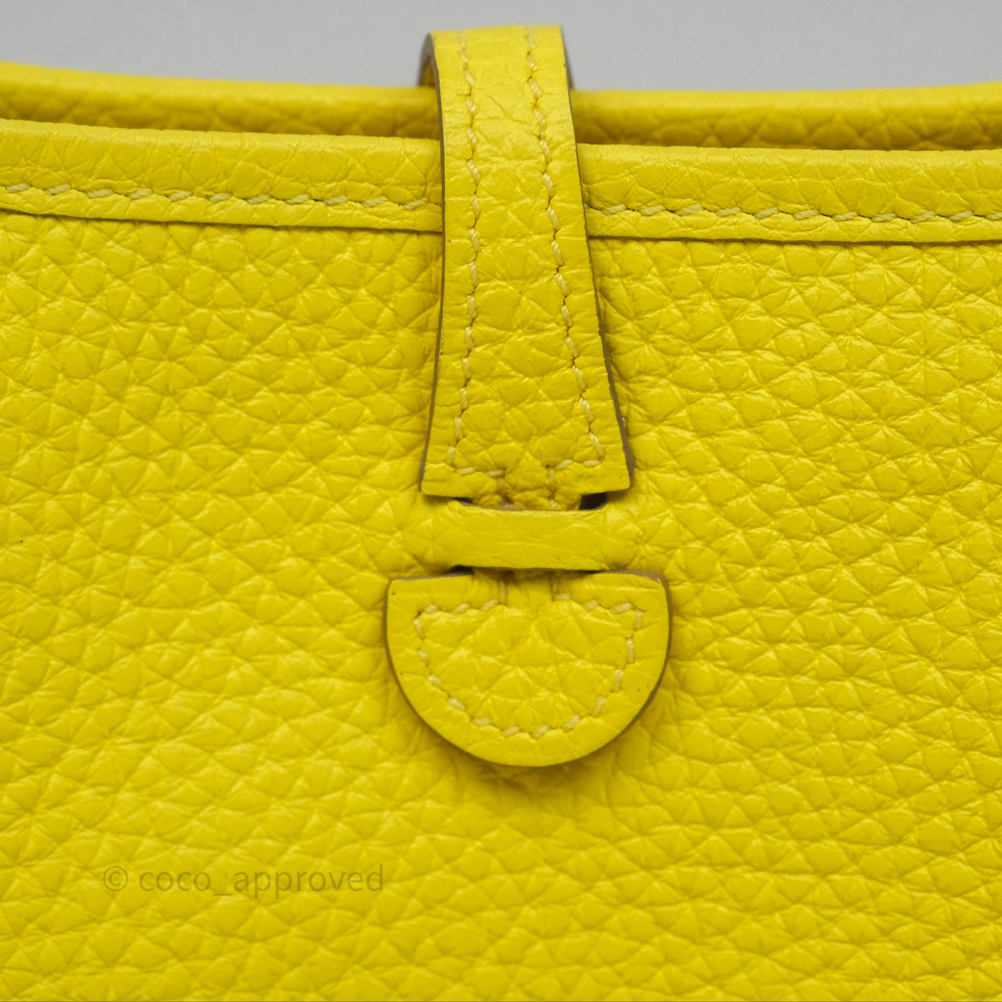 Herms Mini Evelyne 16 Lime Clemence Palladium Hardware