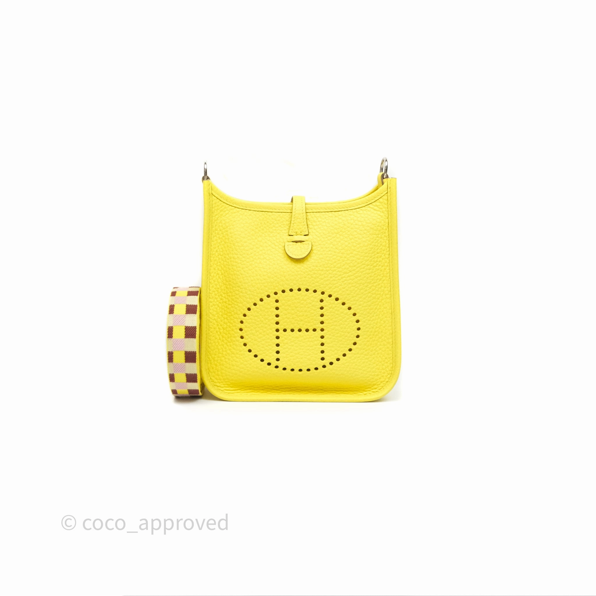 Herms Mini Evelyne 16 Lime Clemence Palladium Hardware