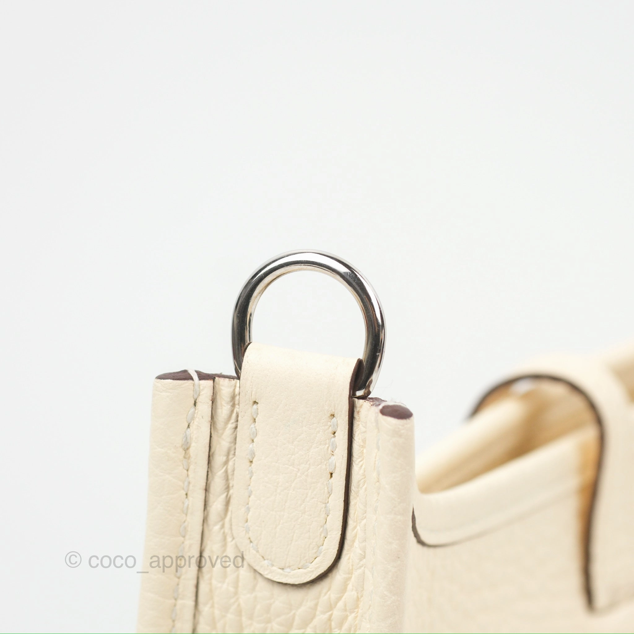Herms Mini Evelyne 16 Nata Clemence Palladium Hardware