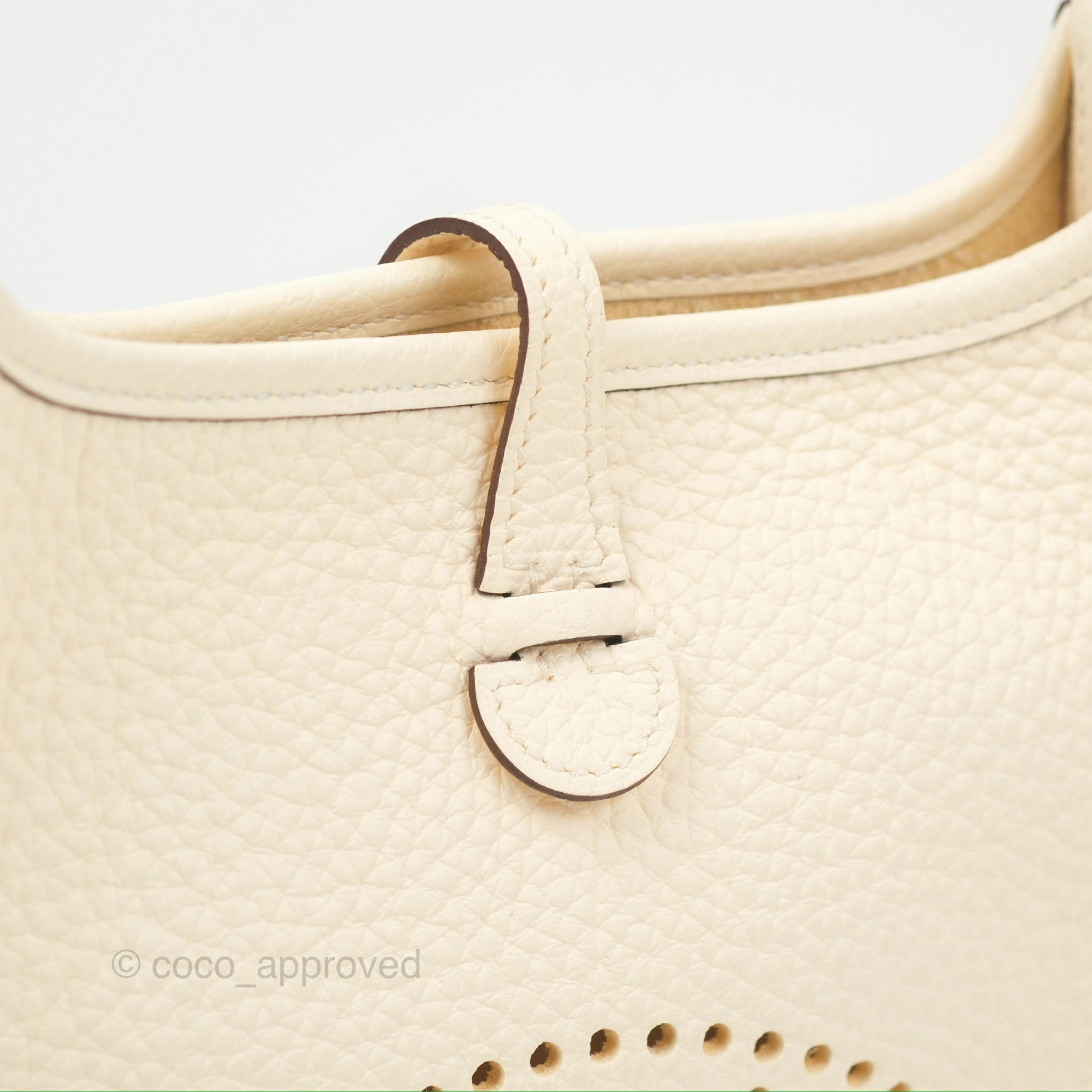 Herms Mini Evelyne 16 Nata Clemence Palladium Hardware