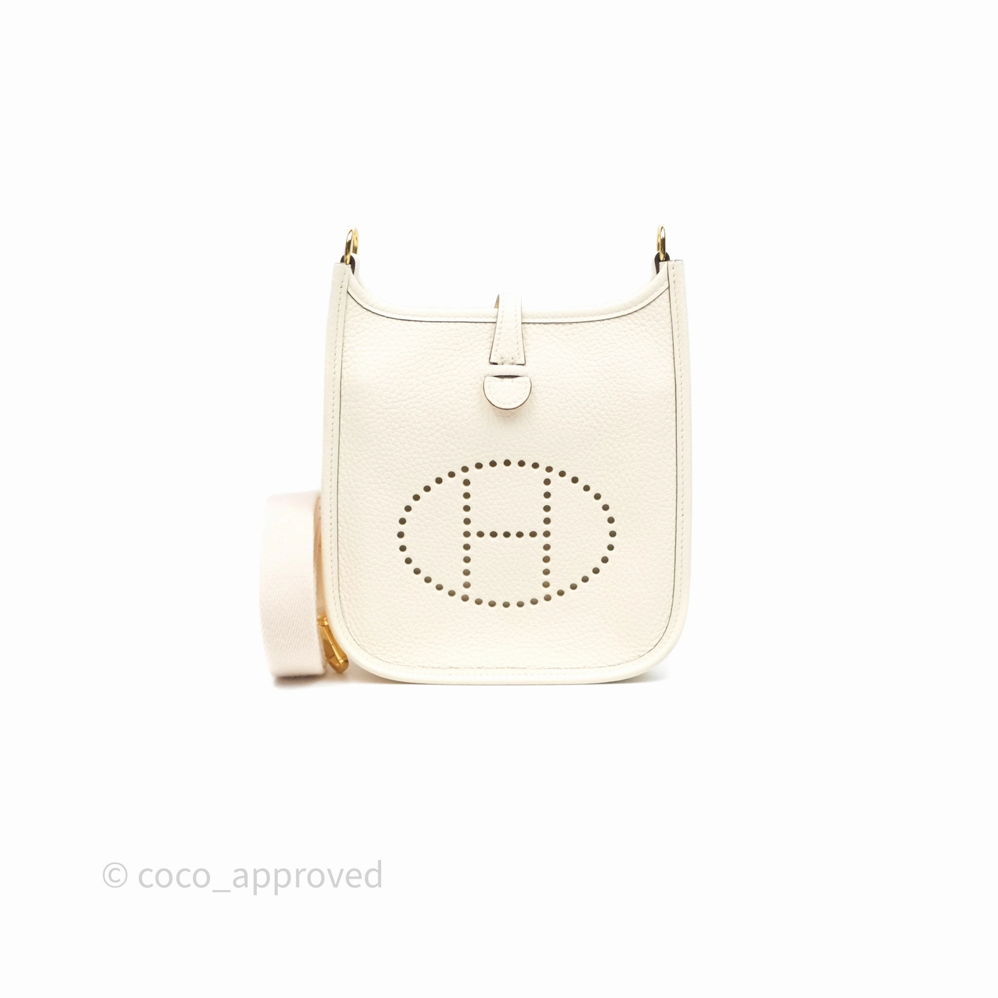 Herms Mini Evelyne 16 Nata I2 Clemence Gold Hardware