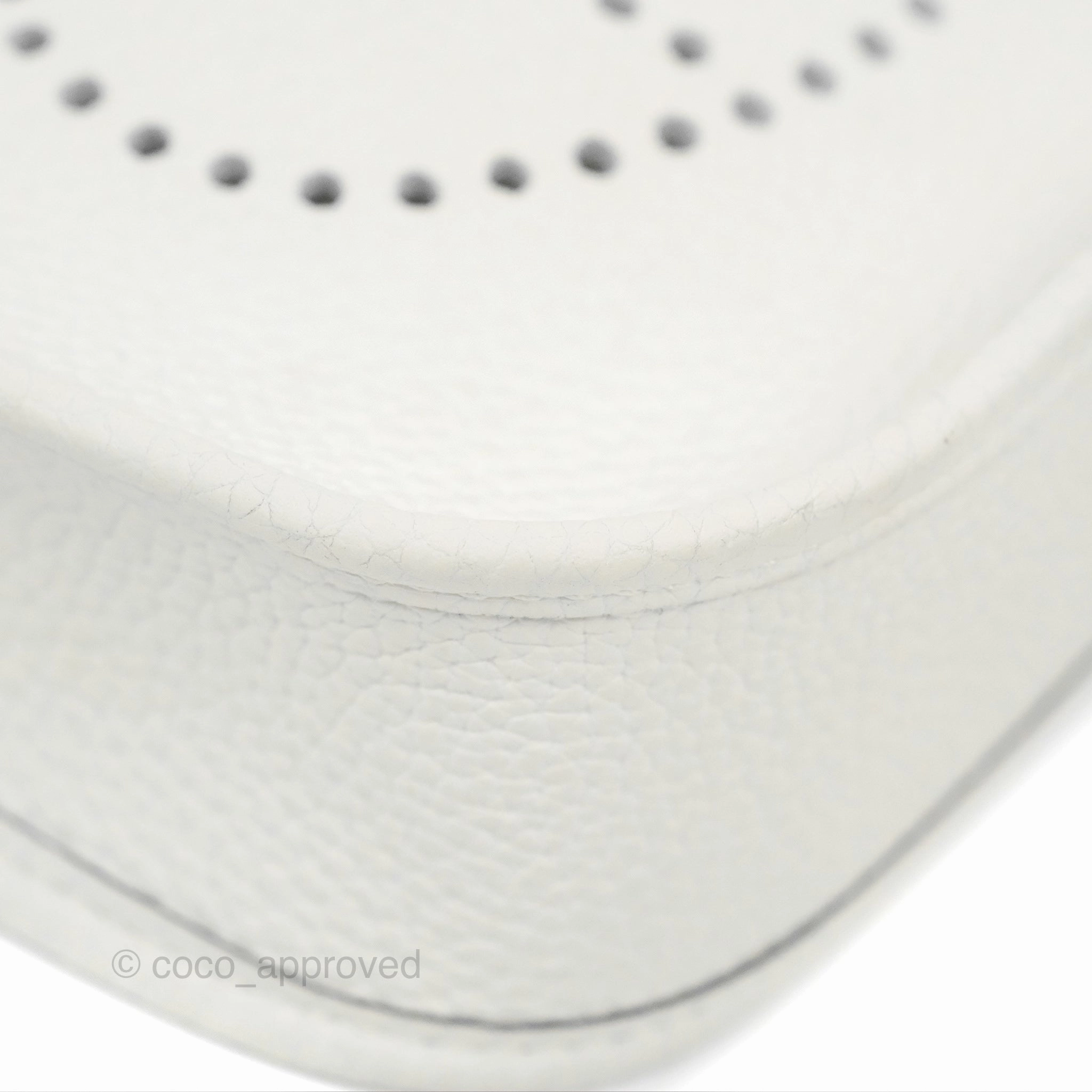 Herms Mini Evelyne 16 New White Clemence Palladium Hardware