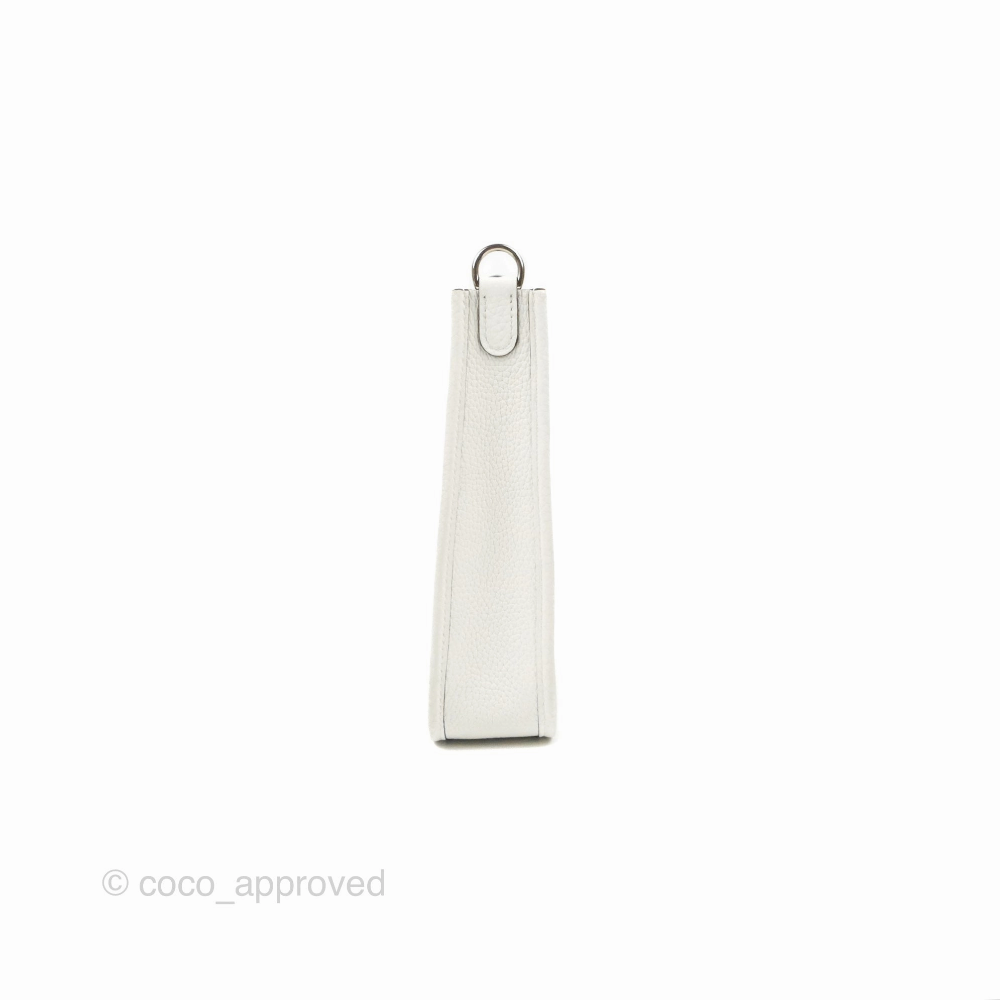 Herms Mini Evelyne 16 New White Clemence Palladium Hardware