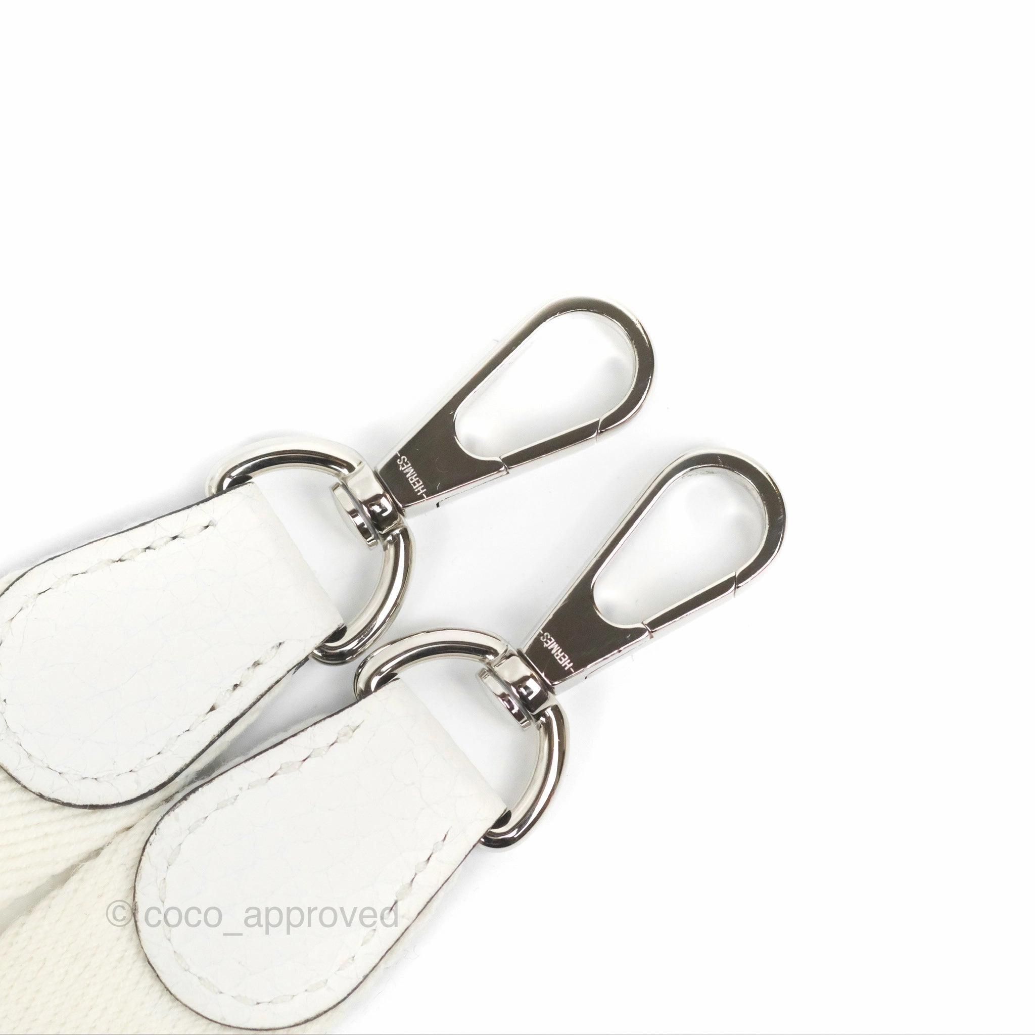 Herms Mini Evelyne 16 New White Clemence Palladium Hardware