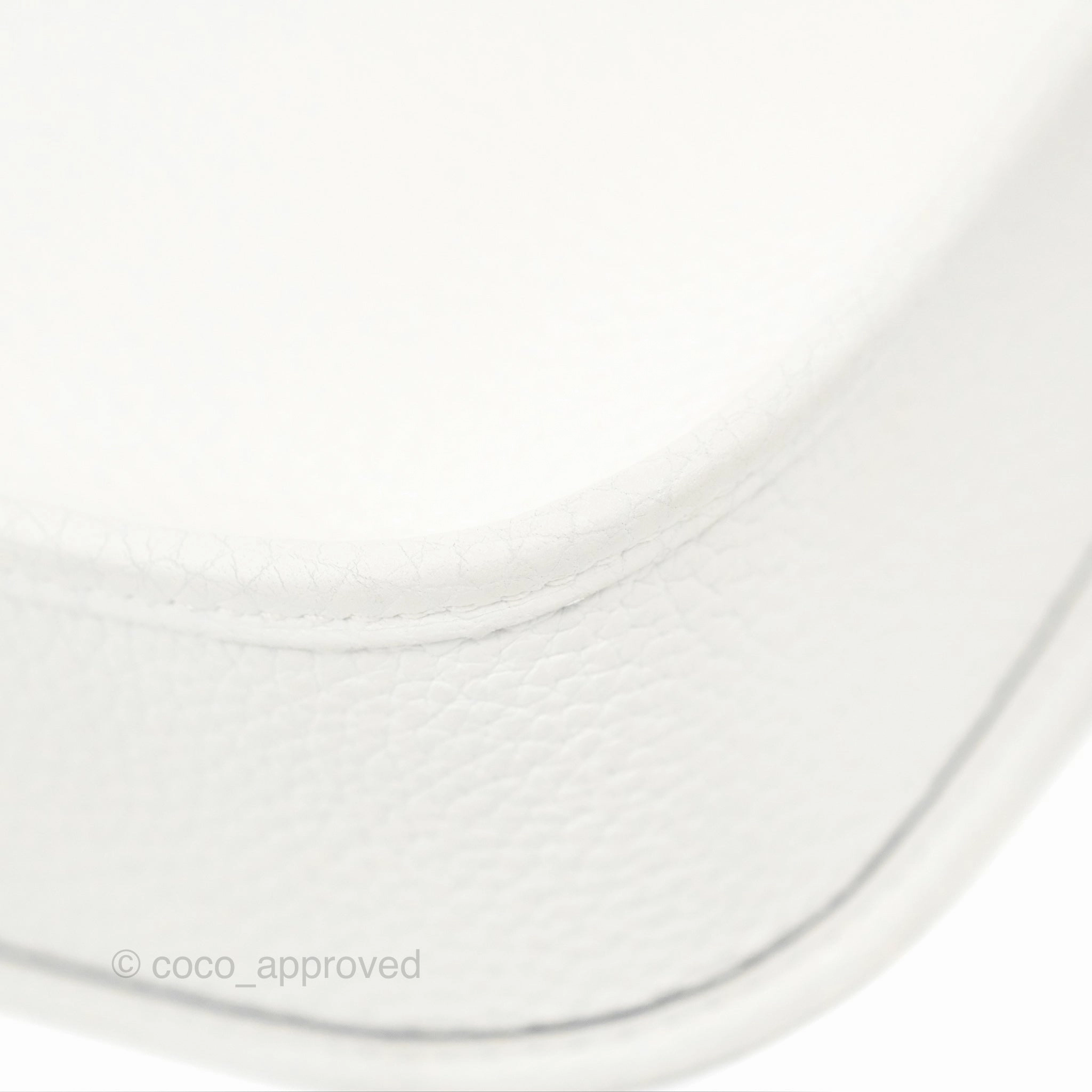 Herms Mini Evelyne 16 New White Clemence Palladium Hardware