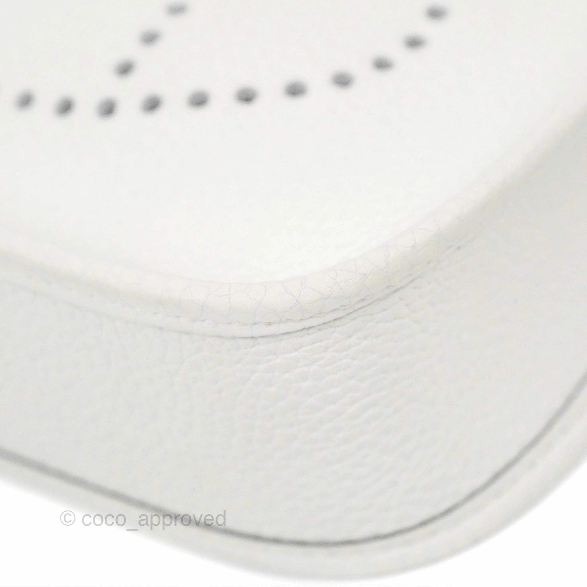 Herms Mini Evelyne 16 New White Clemence Palladium Hardware