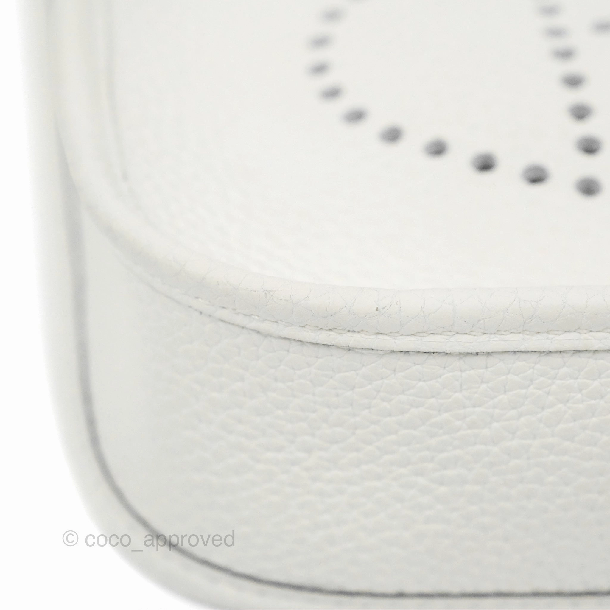 Herms Mini Evelyne 16 New White Clemence Palladium Hardware