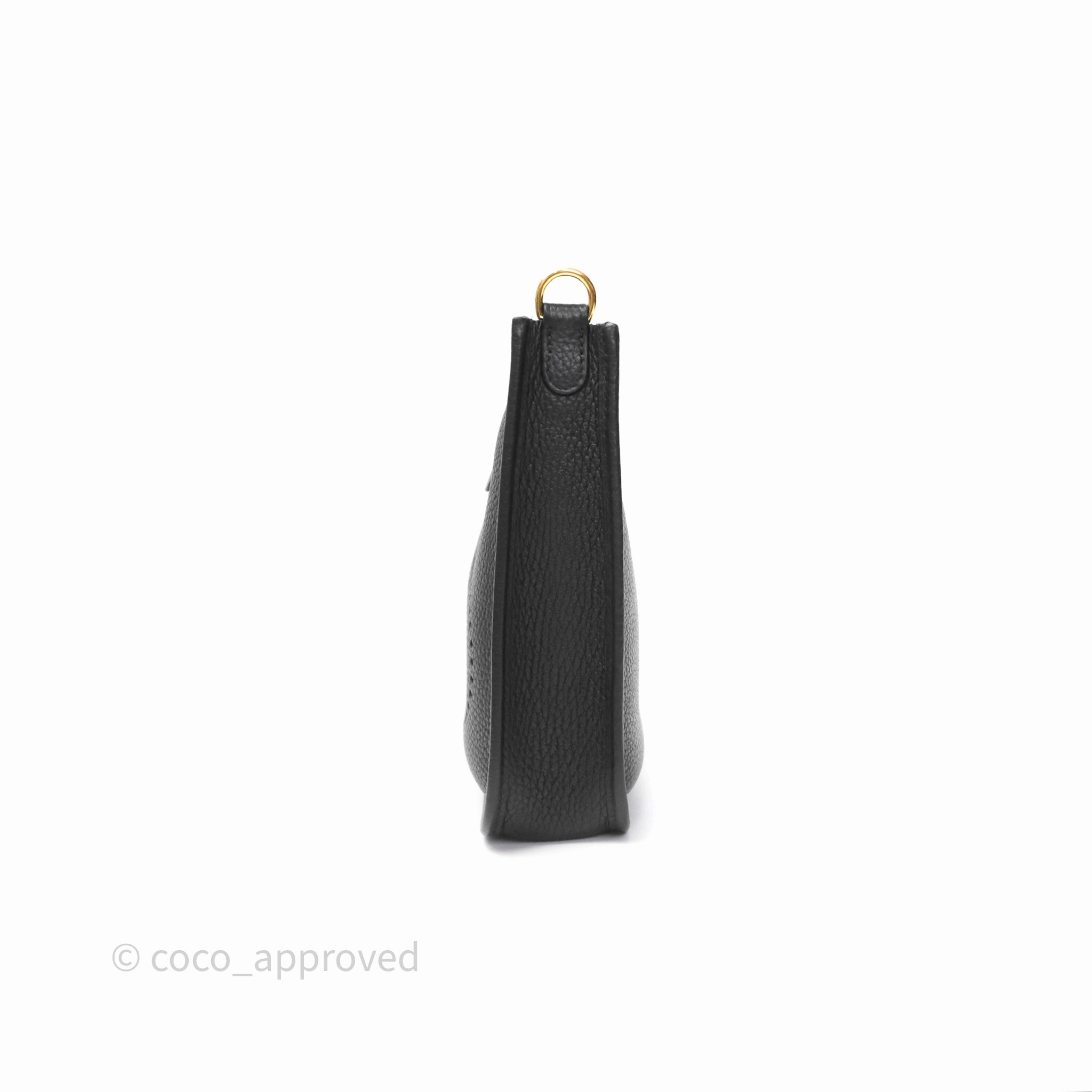 Herms Mini Evelyne 16 Noir 89 Clemence Gold Hardware