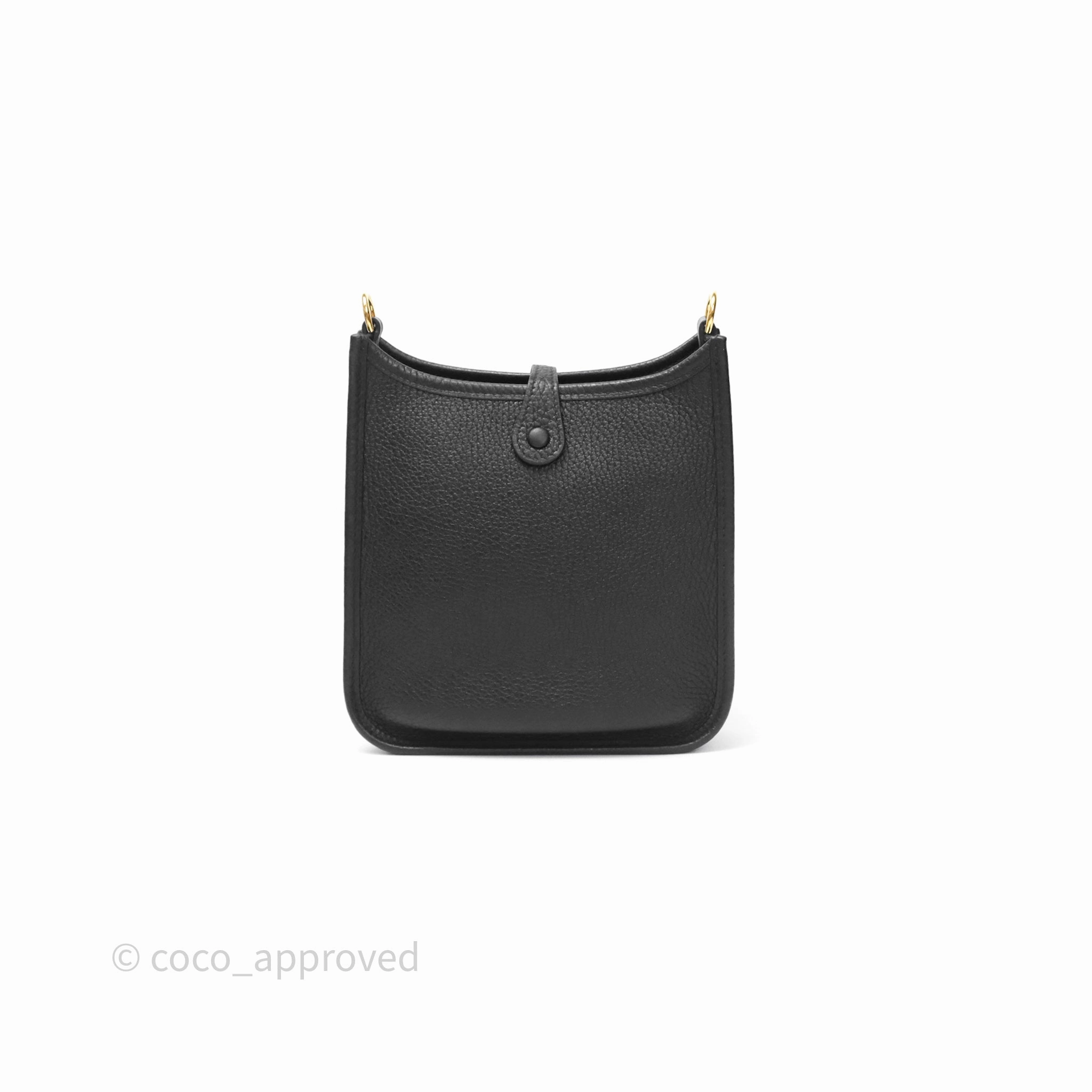 Herms Mini Evelyne 16 Noir 89 Clemence Gold Hardware