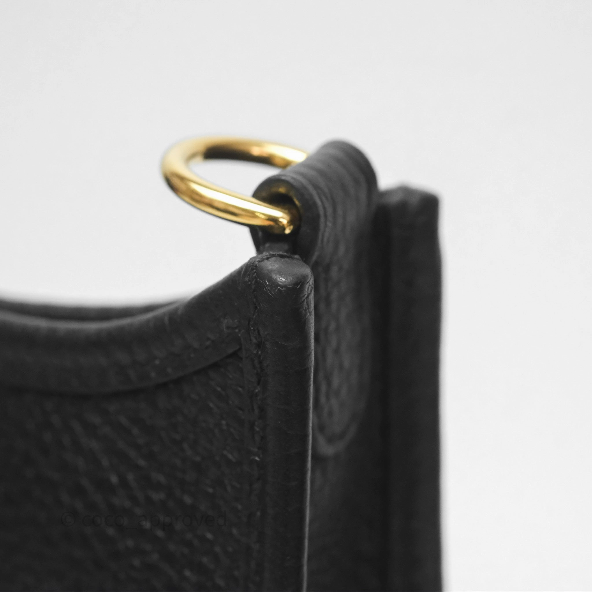 Herms Mini Evelyne 16 Noir 89 Clemence Gold Hardware
