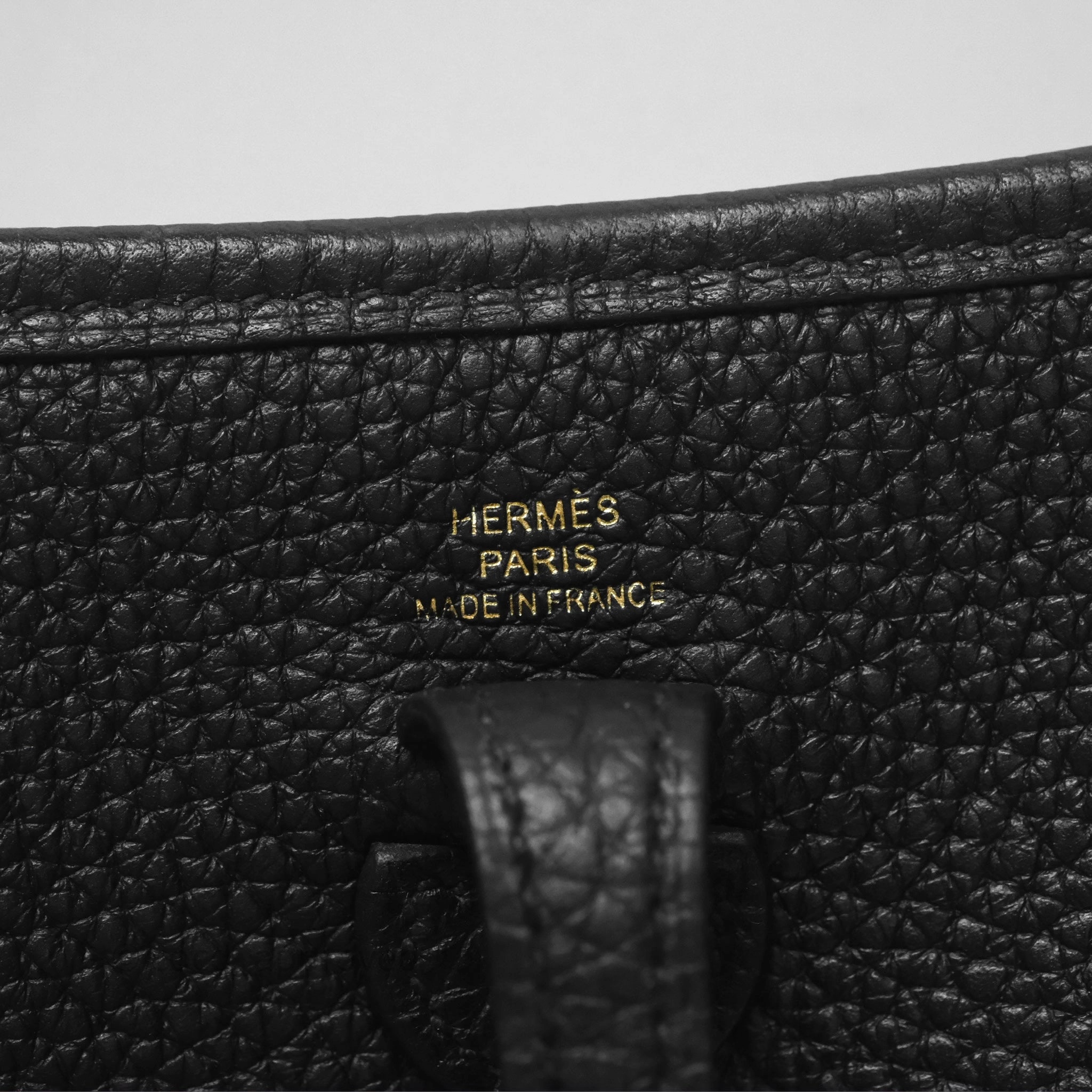 Herms Mini Evelyne 16 Noir 89 Clemence Gold Hardware