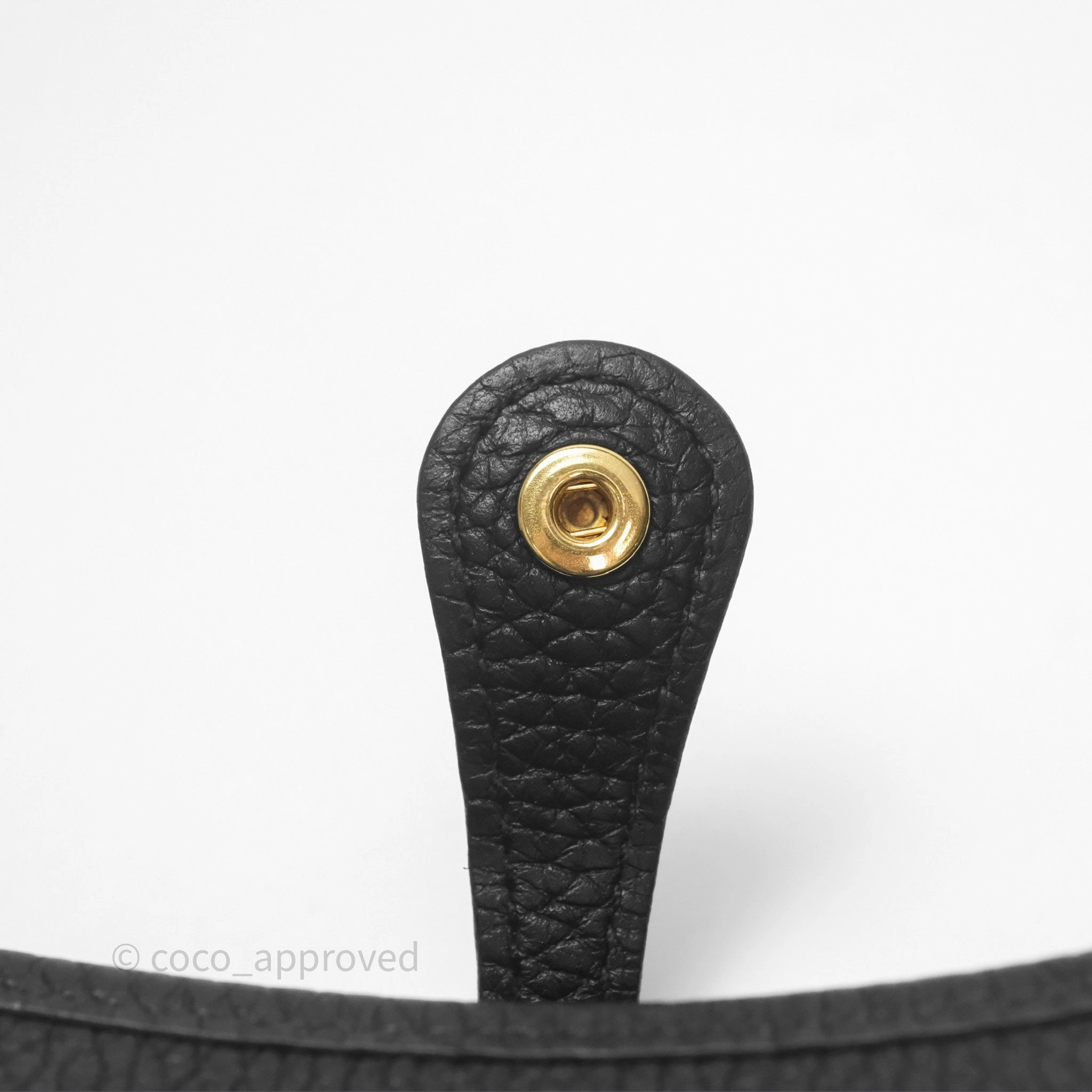 Herms Mini Evelyne 16 Noir 89 Clemence Gold Hardware