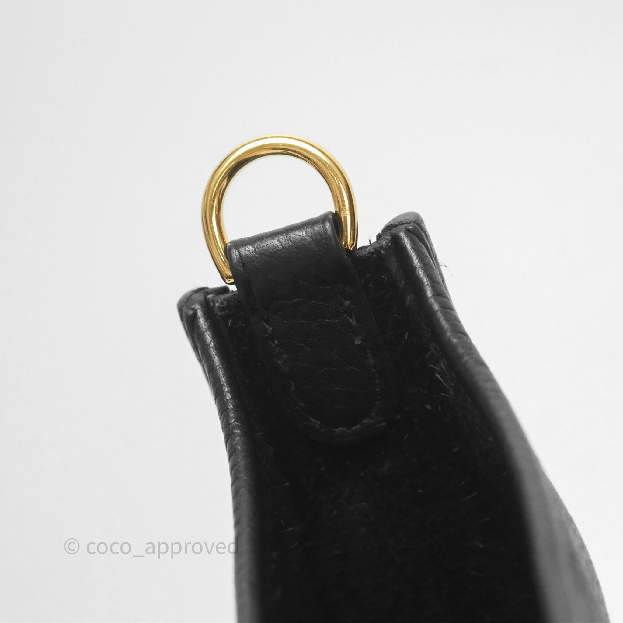 Herms Mini Evelyne 16 Noir 89 Clemence Gold Hardware