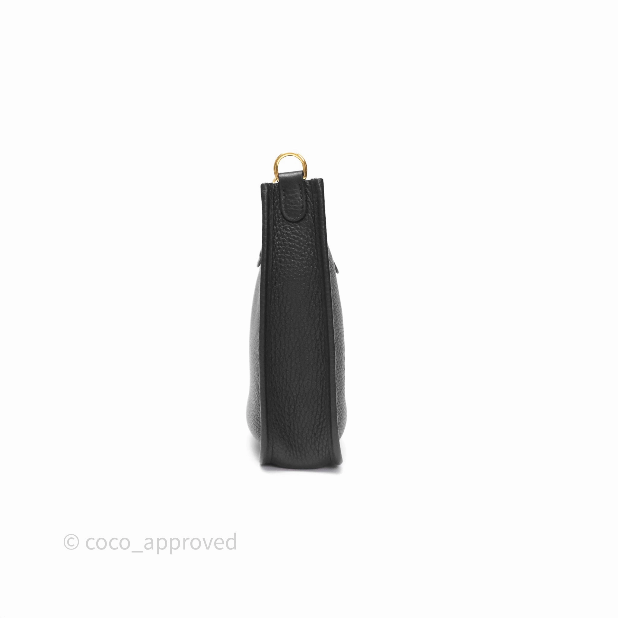 Herms Mini Evelyne 16 Noir 89 Clemence Gold Hardware