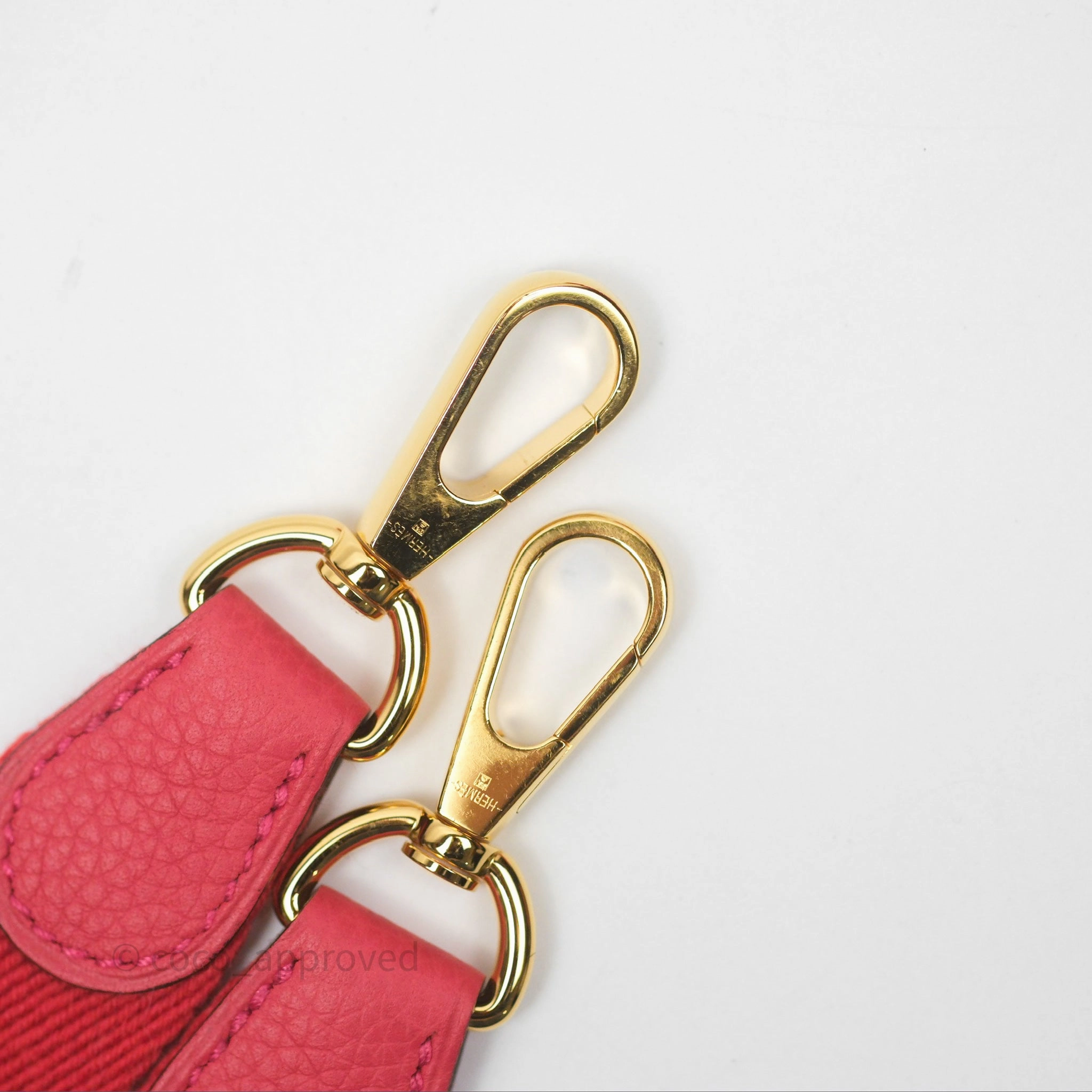 Herms Mini Evelyne 16 Rose Texas 0E Clemence Gold Hardware
