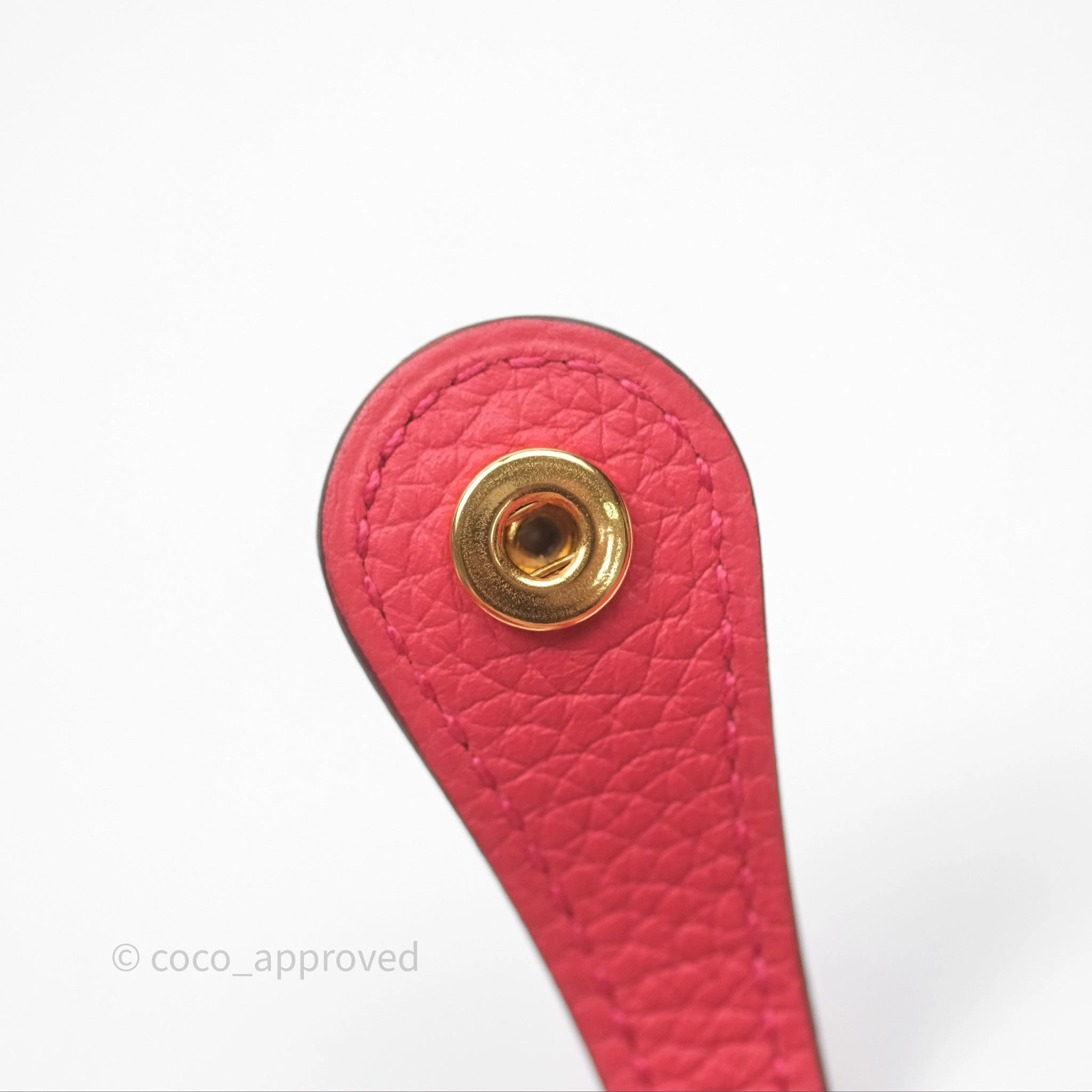 Herms Mini Evelyne 16 Rose Texas 0E Clemence Gold Hardware