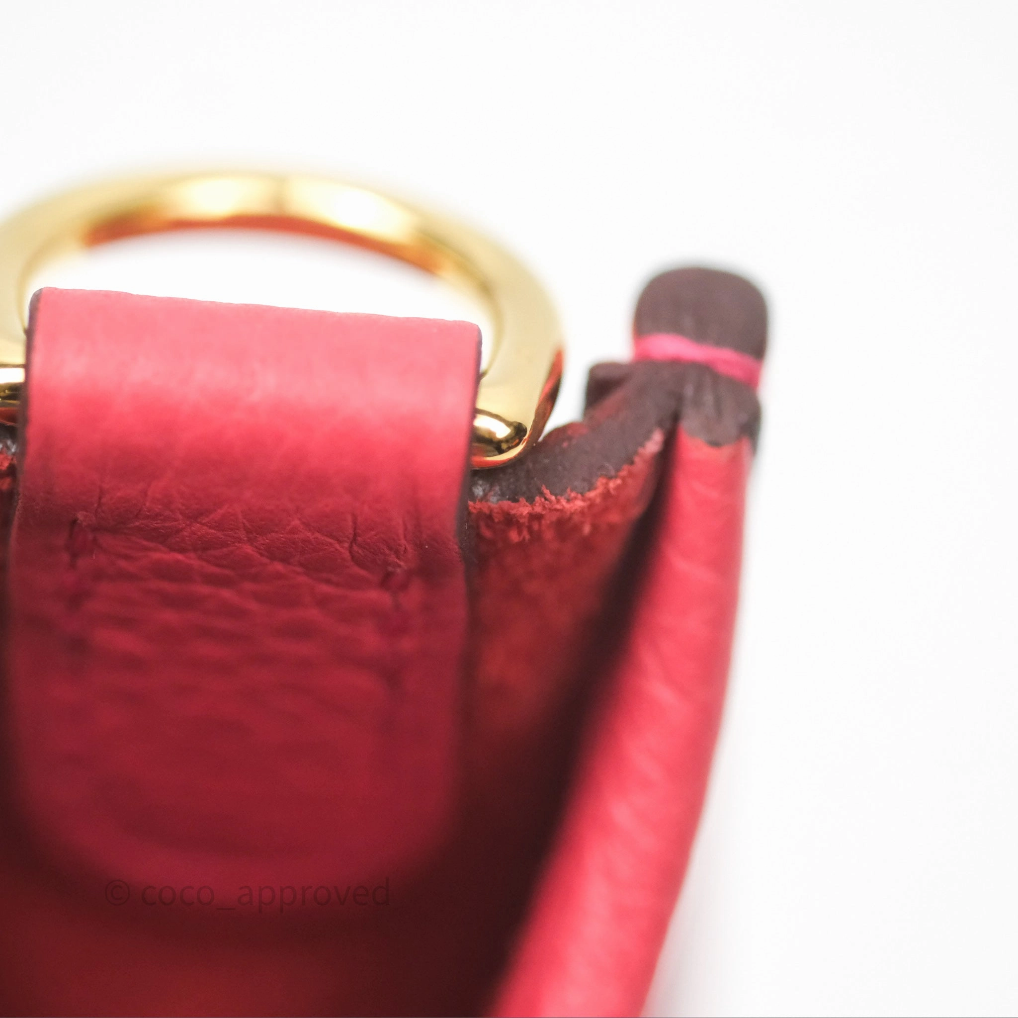 Herms Mini Evelyne 16 Rose Texas 0E Clemence Gold Hardware