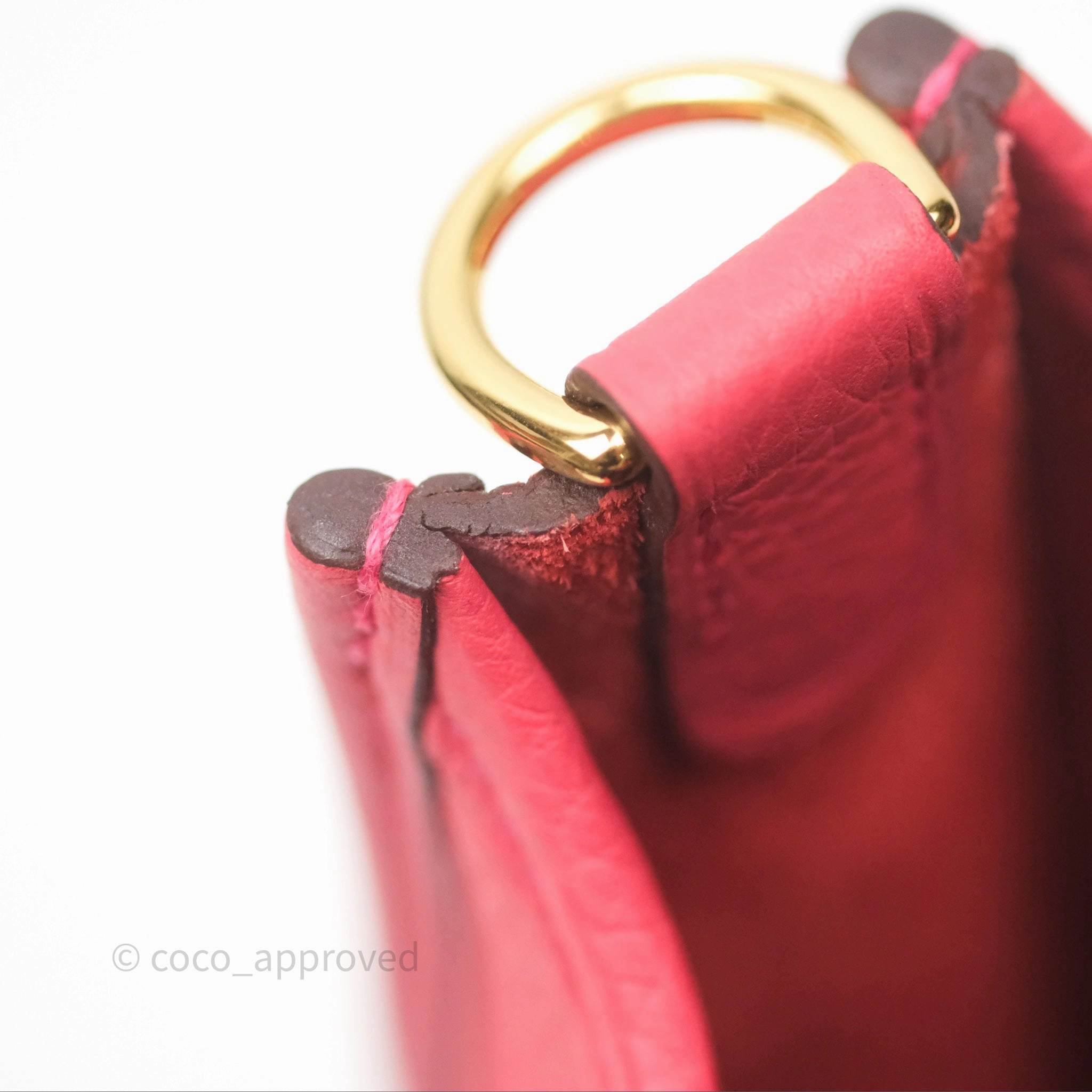 Herms Mini Evelyne 16 Rose Texas 0E Clemence Gold Hardware