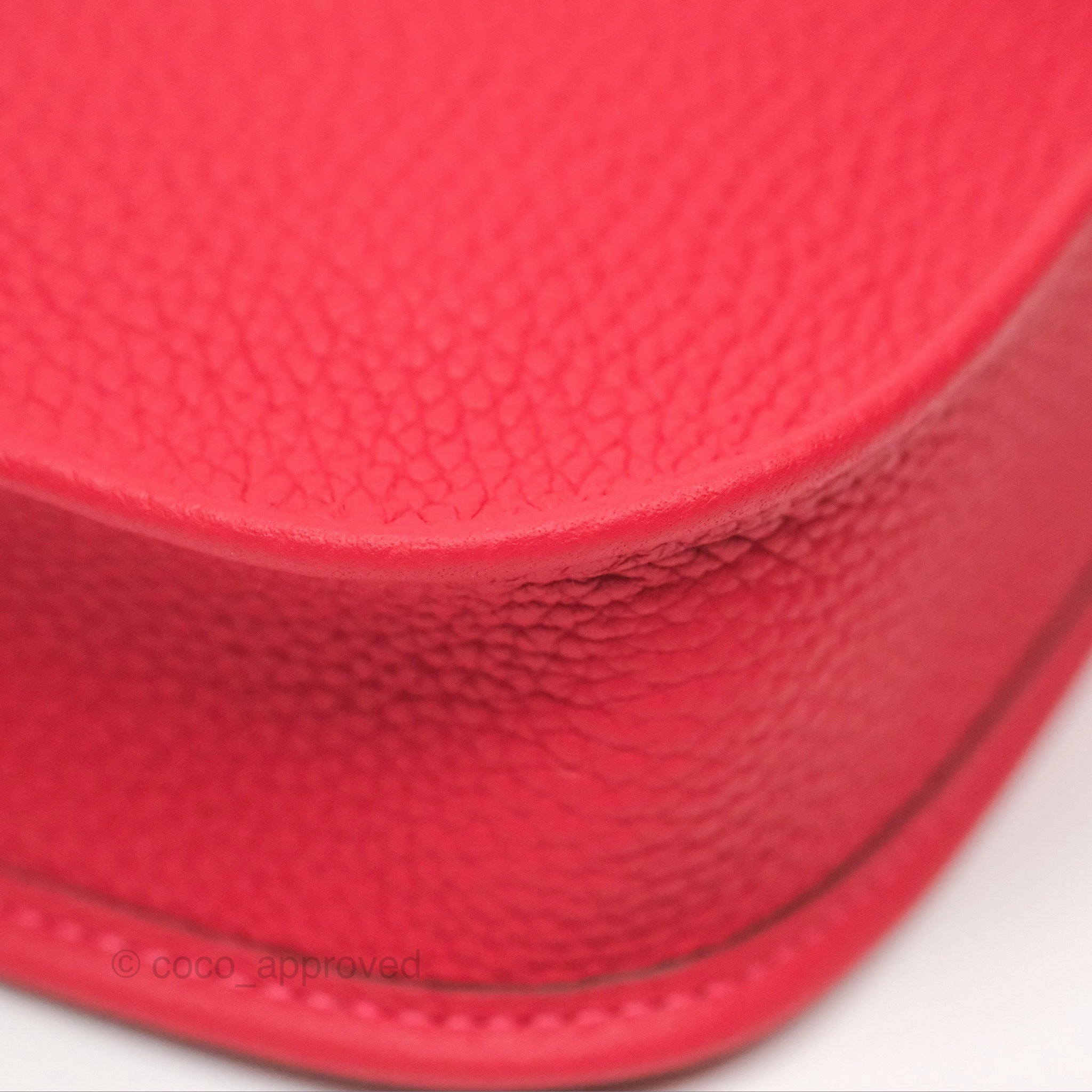 Herms Mini Evelyne 16 Rouge Clemence Palladium Hardware