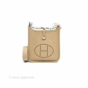Herms Mini Evelyne 16 Trench Clemence Palladium Hardware