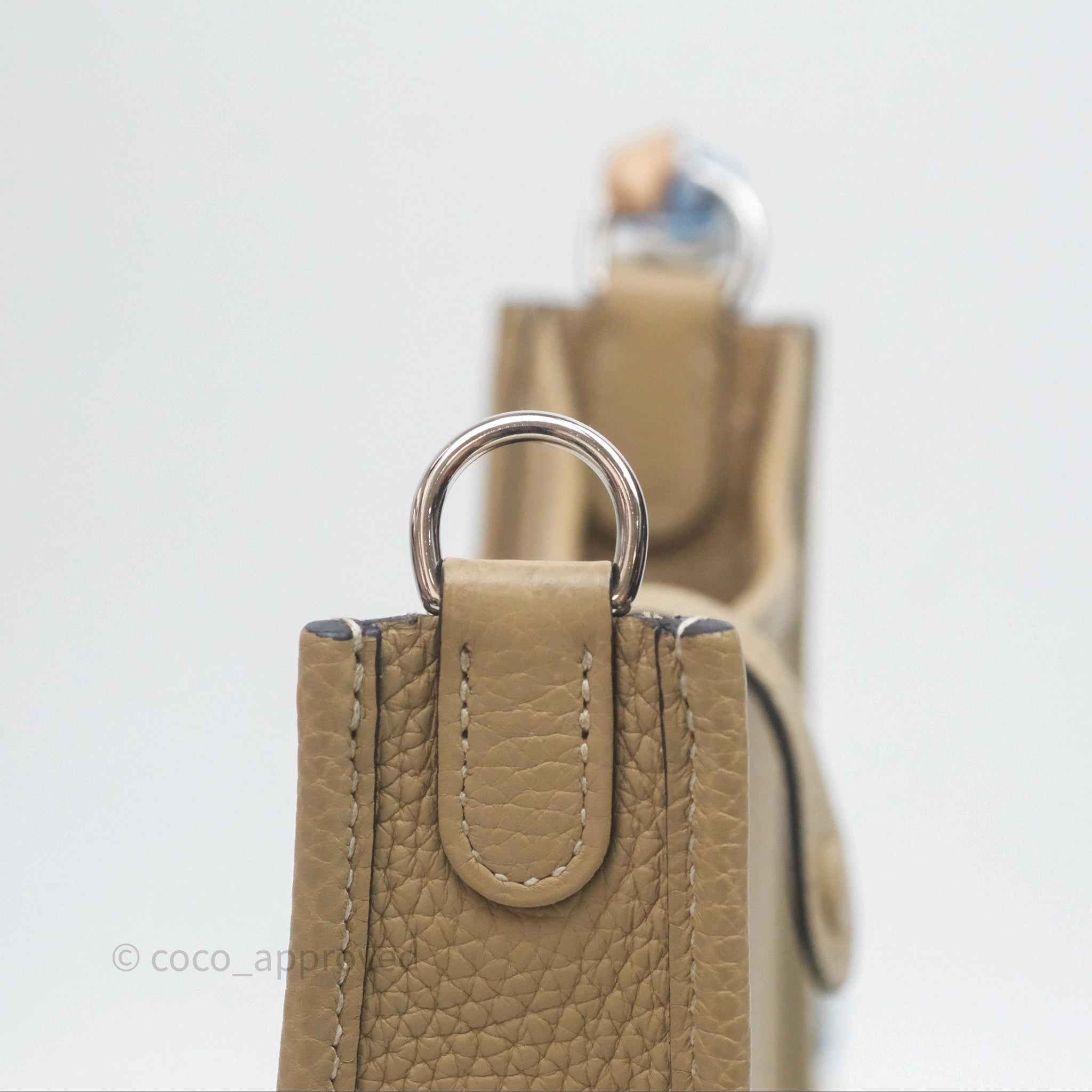 Herms Mini Evelyne 16 Trench Clemence Palladium Hardware