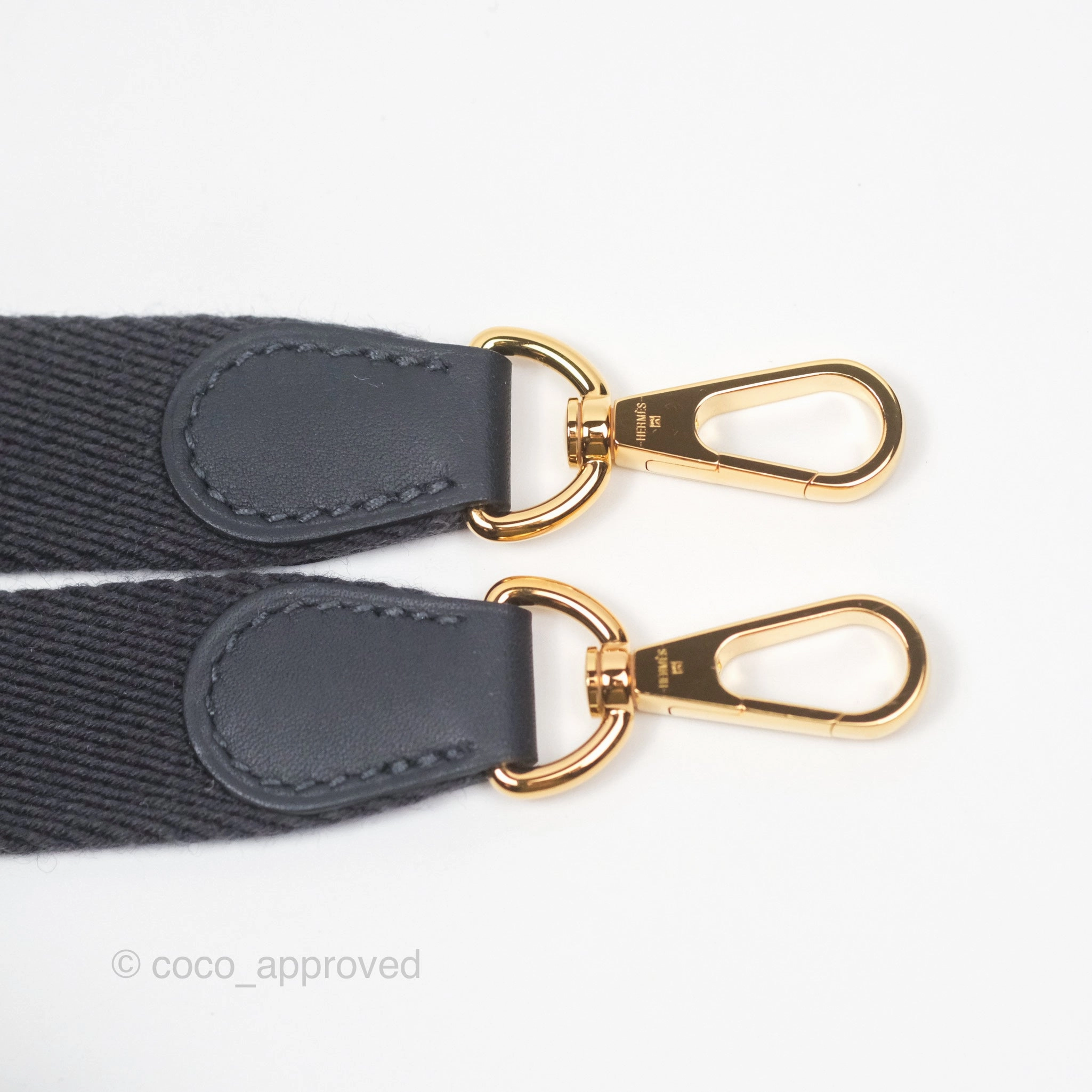 Herms Mini Evelyne 16 Wooly Bleu Nuit 2Z / Swift Noir 89 Gold Hardware