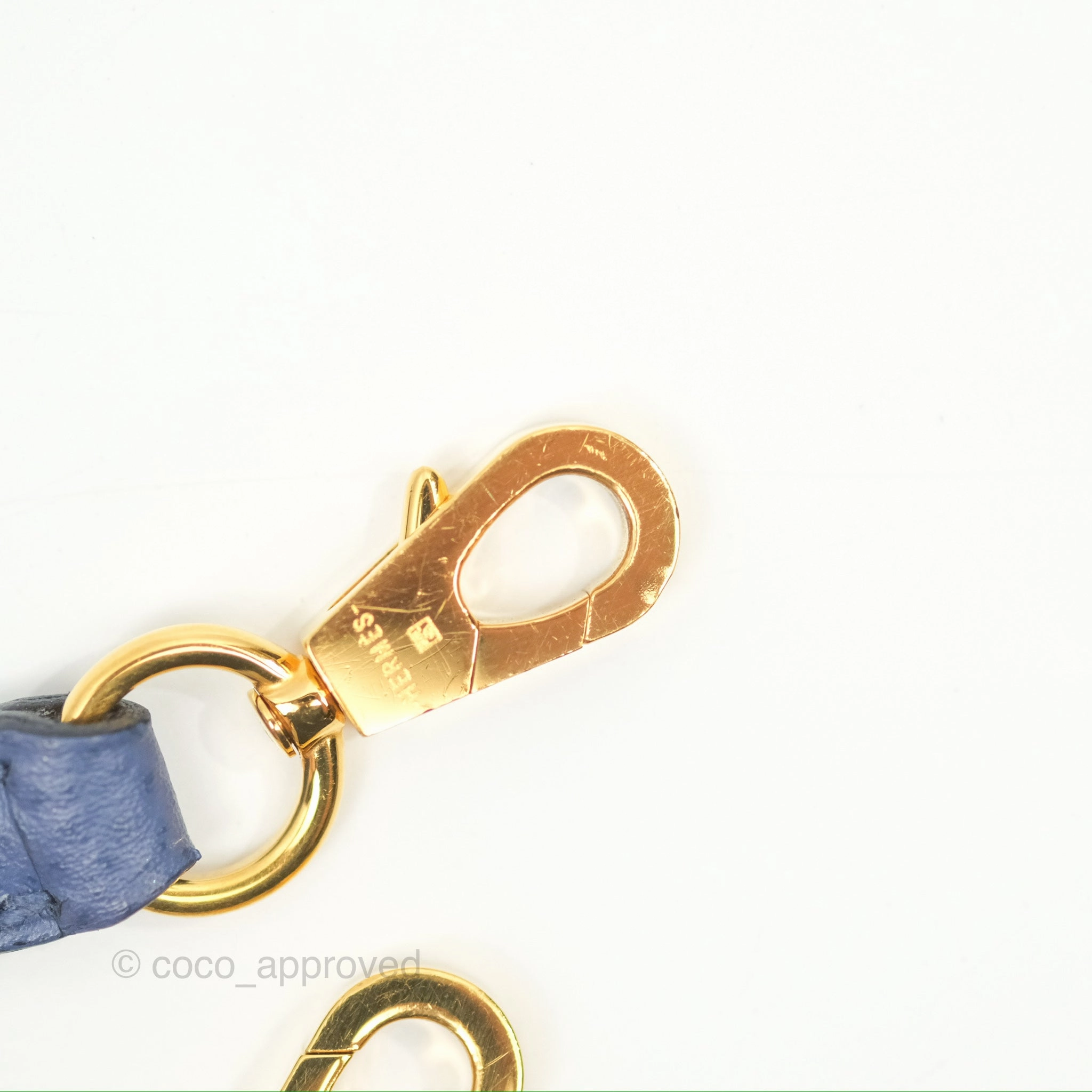 Herms Mini Kelly II Bleu Brighton Epsom Gold Hardware