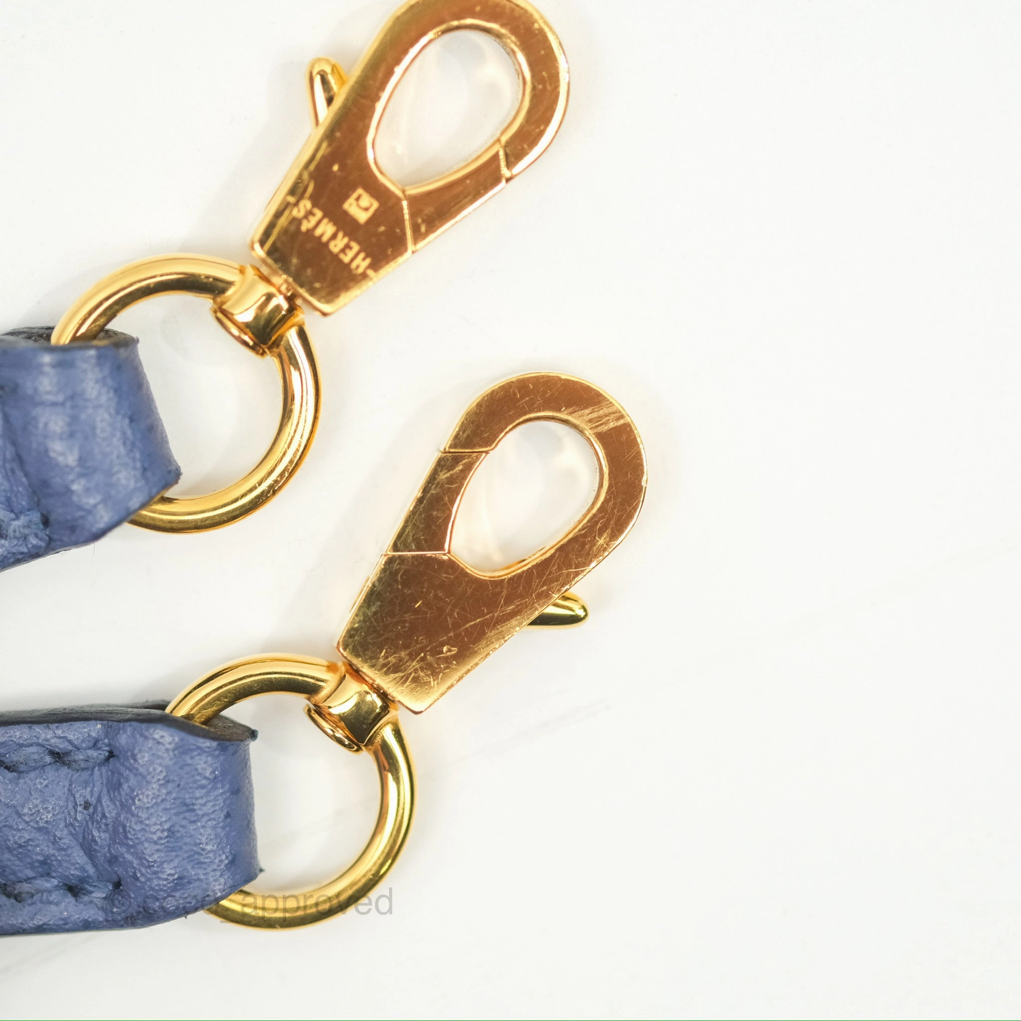 Herms Mini Kelly II Bleu Brighton Epsom Gold Hardware