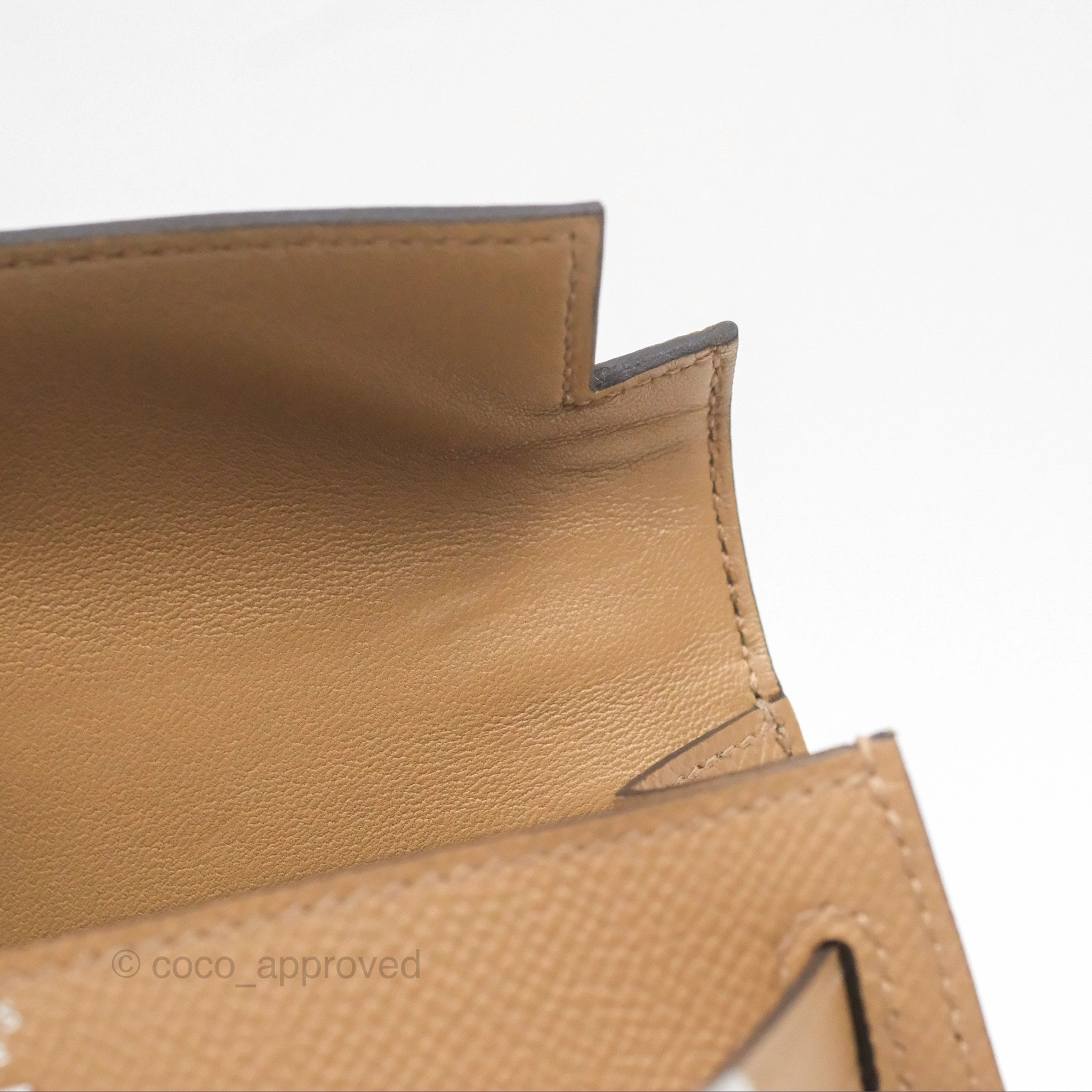 Herms Mini Kelly II Chai 0M Epsom Palladium Hardware