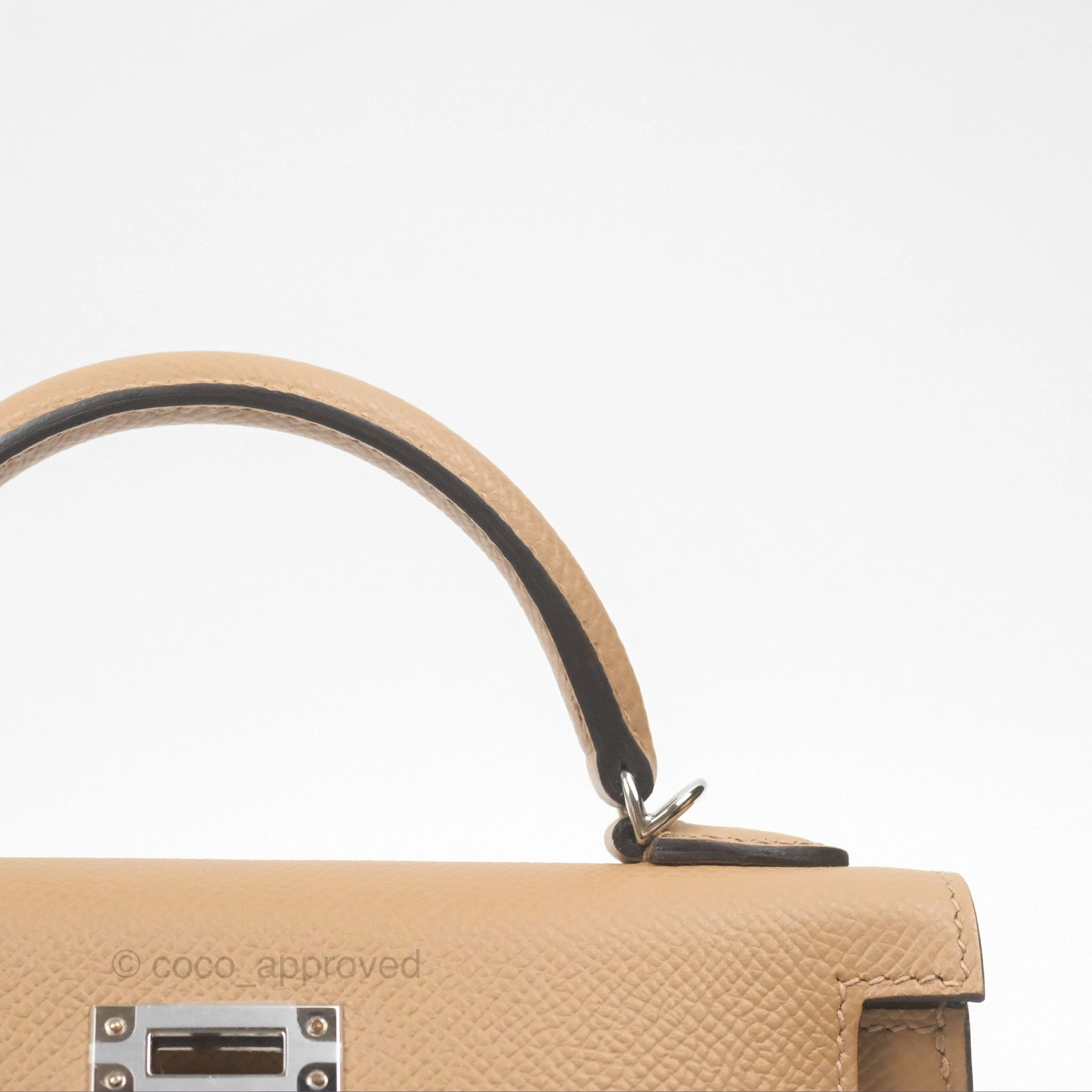 Herms Mini Kelly II Chai 0M Epsom Palladium Hardware