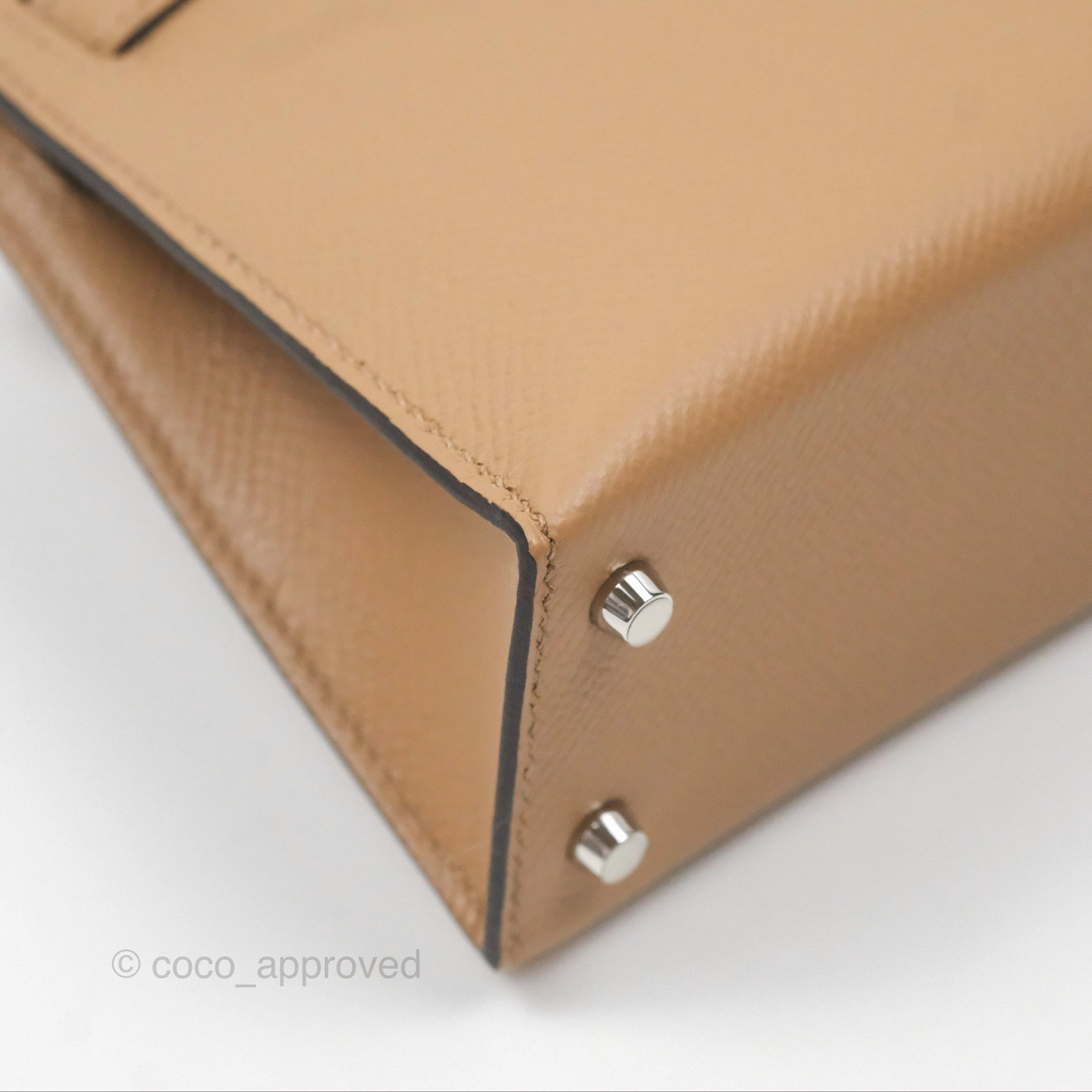 Herms Mini Kelly II Chai 0M Epsom Palladium Hardware