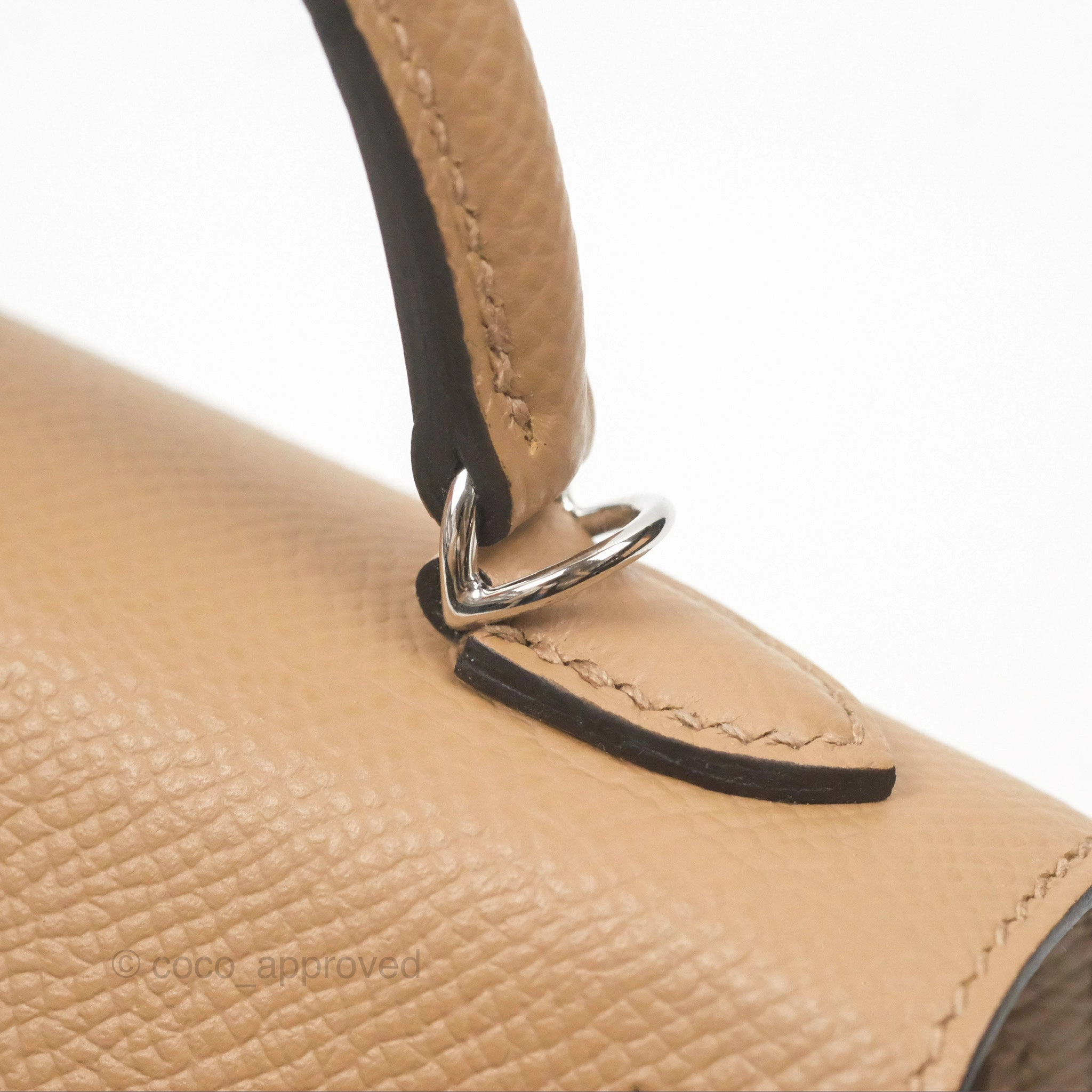 Herms Mini Kelly II Chai 0M Epsom Palladium Hardware