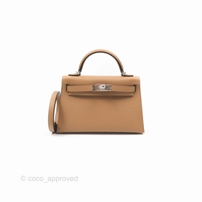 Herms Mini Kelly II Chai 0M Epsom Palladium Hardware