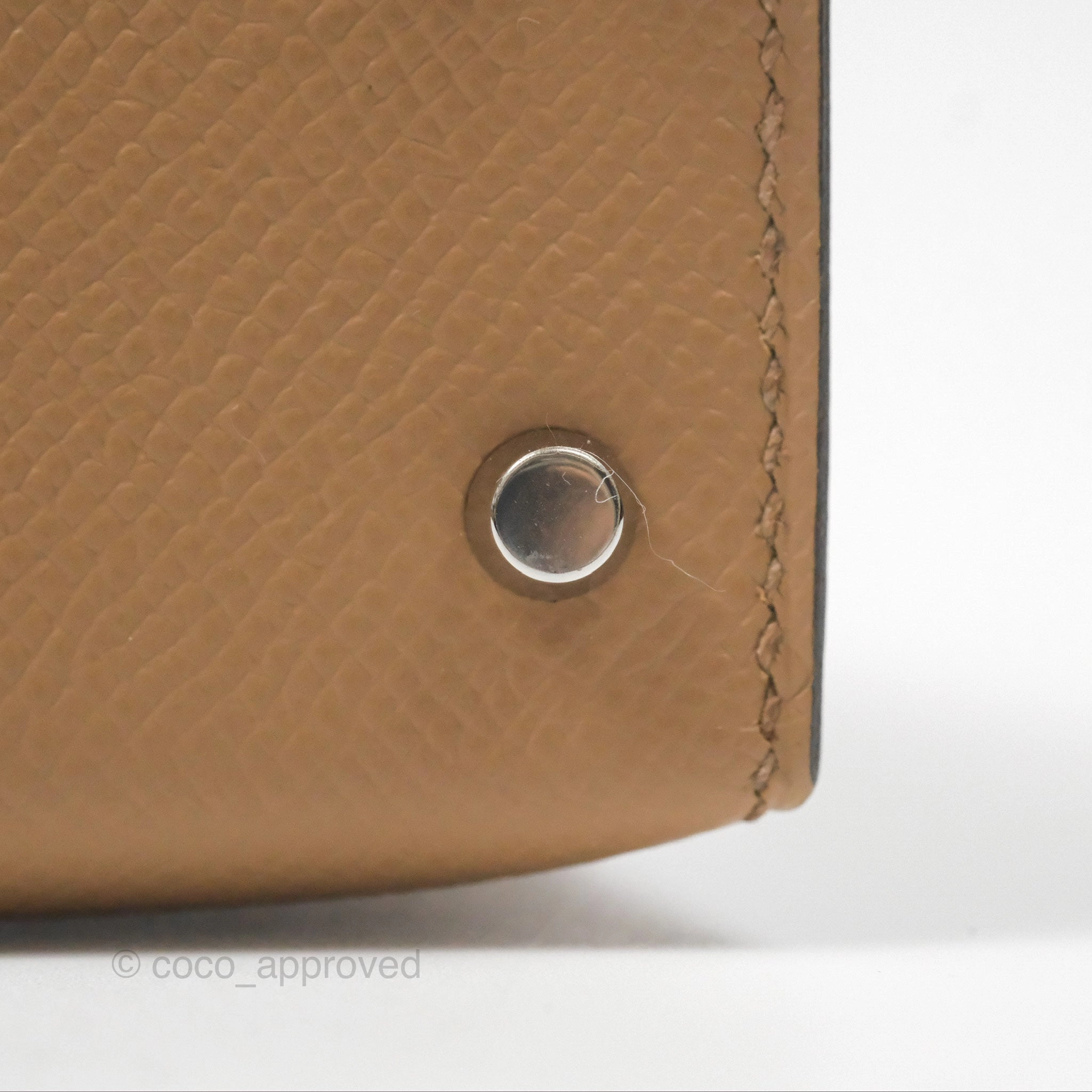Herms Mini Kelly II Chai 0M Epsom Palladium Hardware