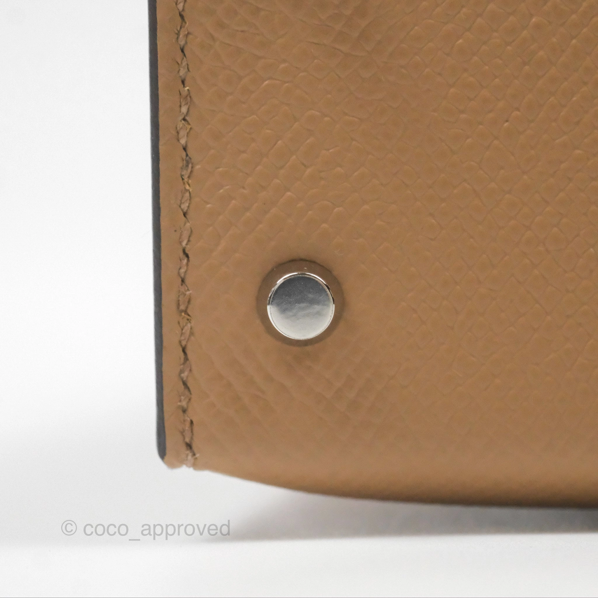 Herms Mini Kelly II Chai 0M Epsom Palladium Hardware