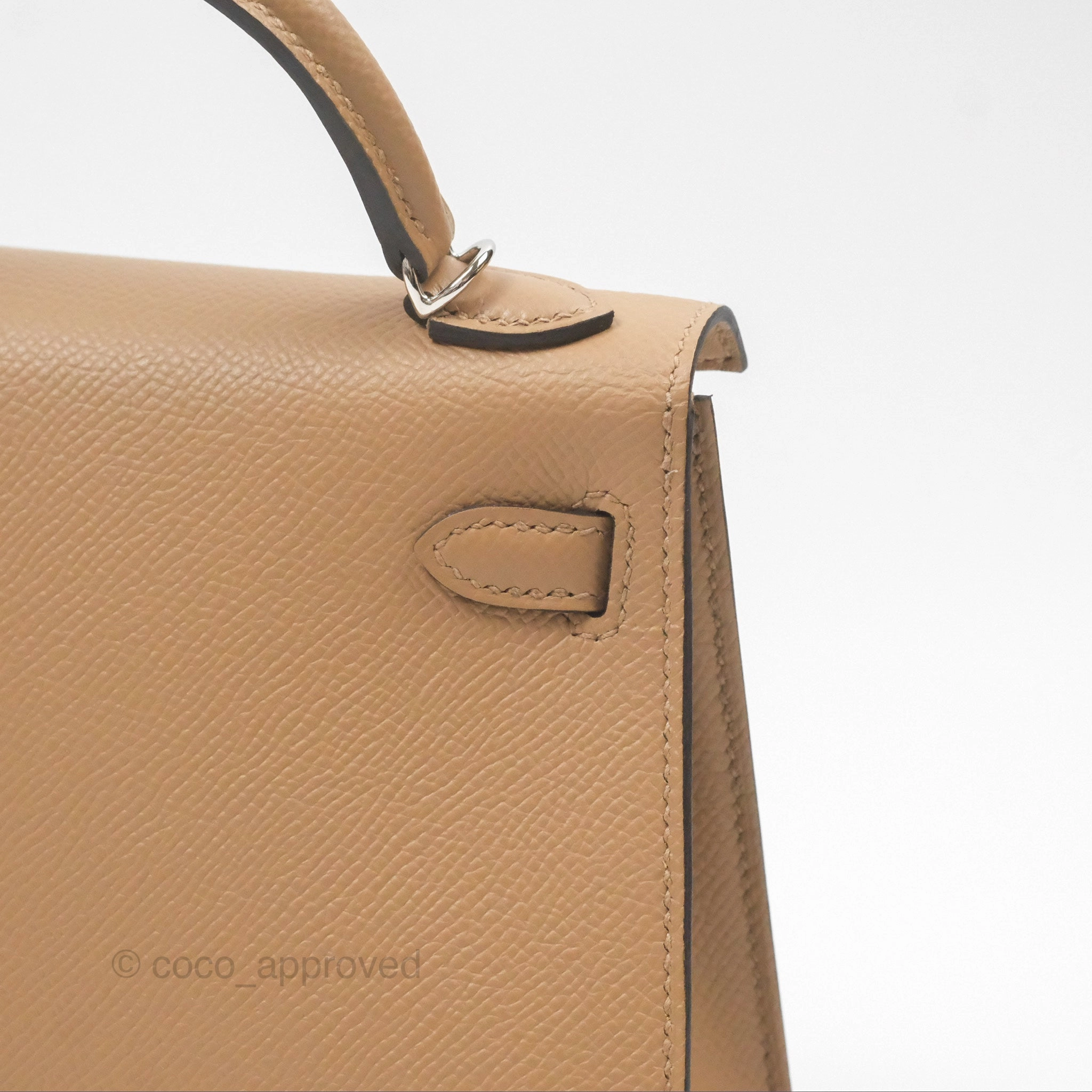 Herms Mini Kelly II Chai 0M Epsom Palladium Hardware