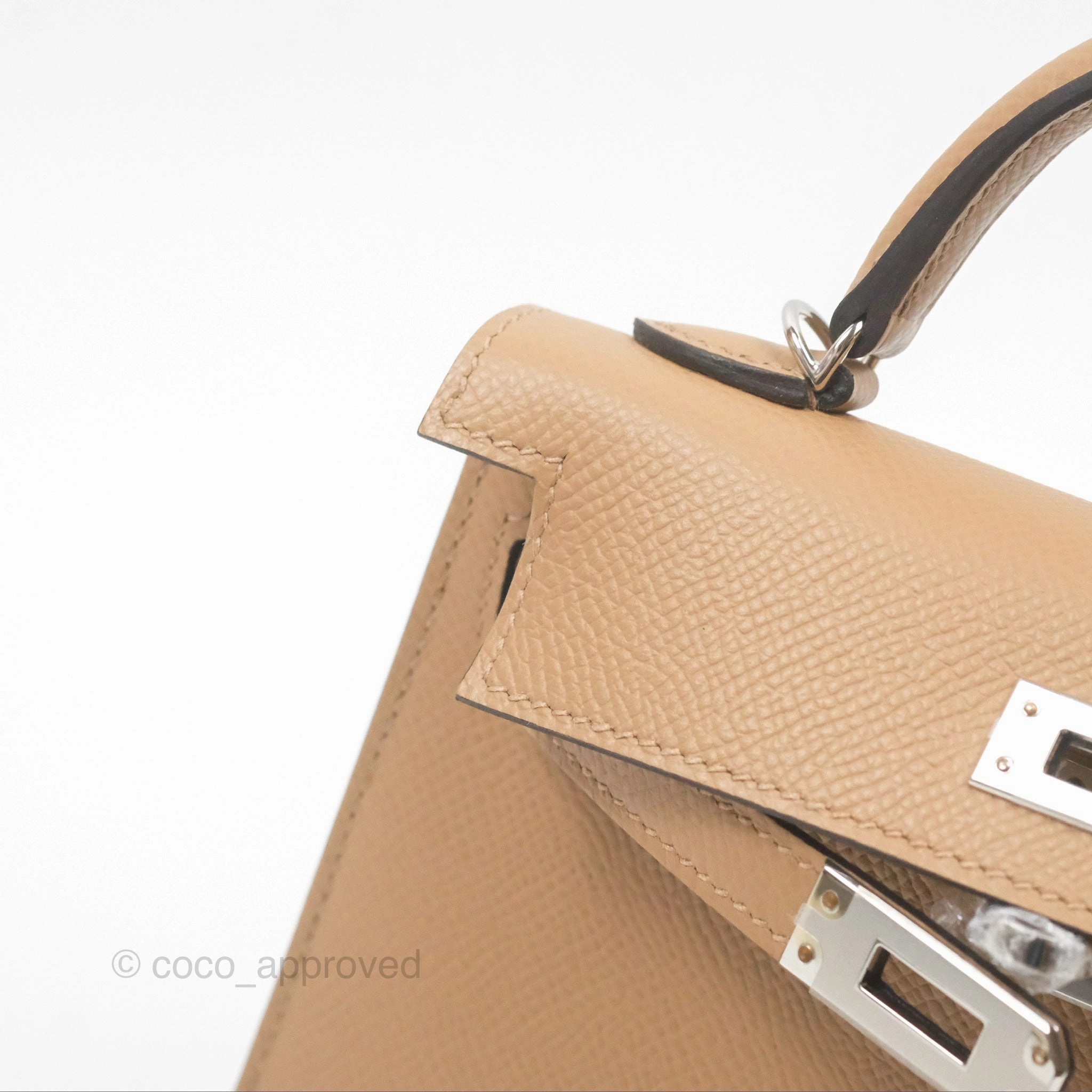 Herms Mini Kelly II Chai 0M Epsom Palladium Hardware