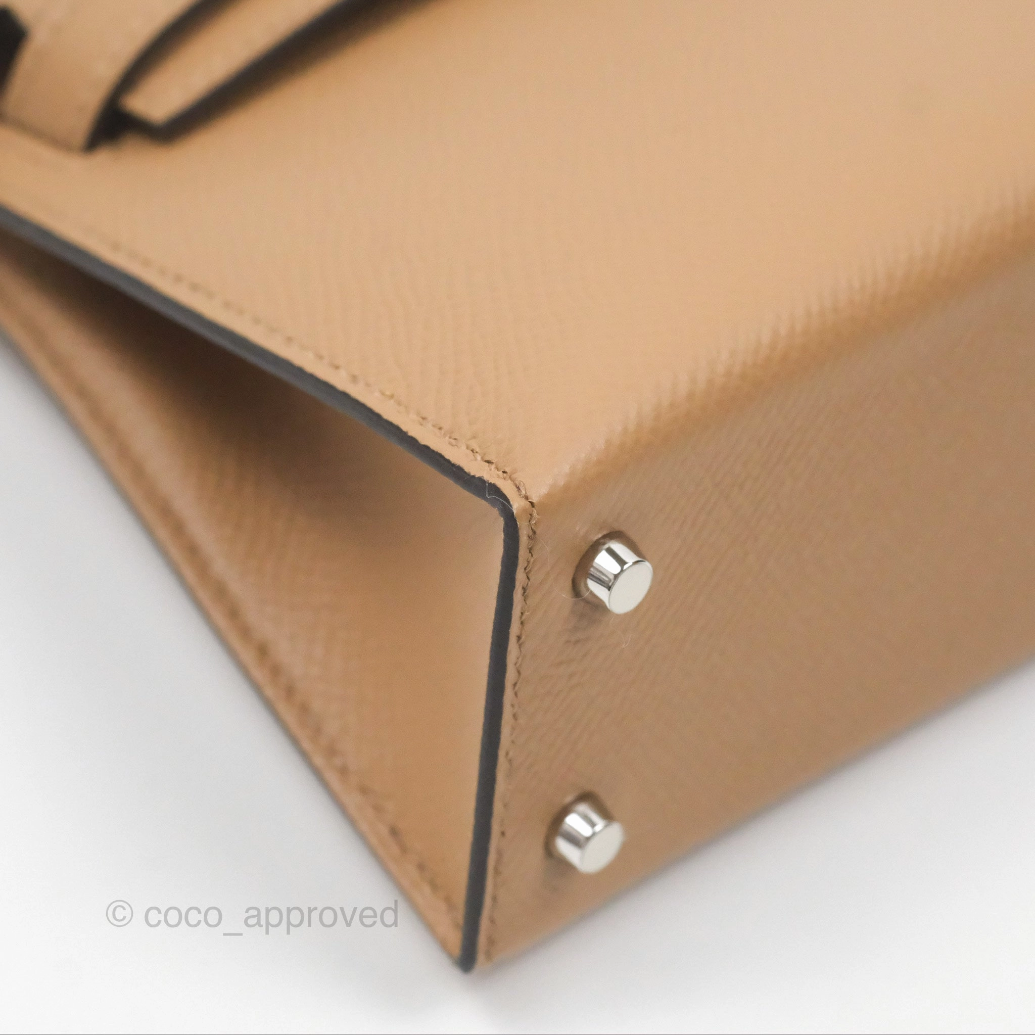 Herms Mini Kelly II Chai 0M Epsom Palladium Hardware