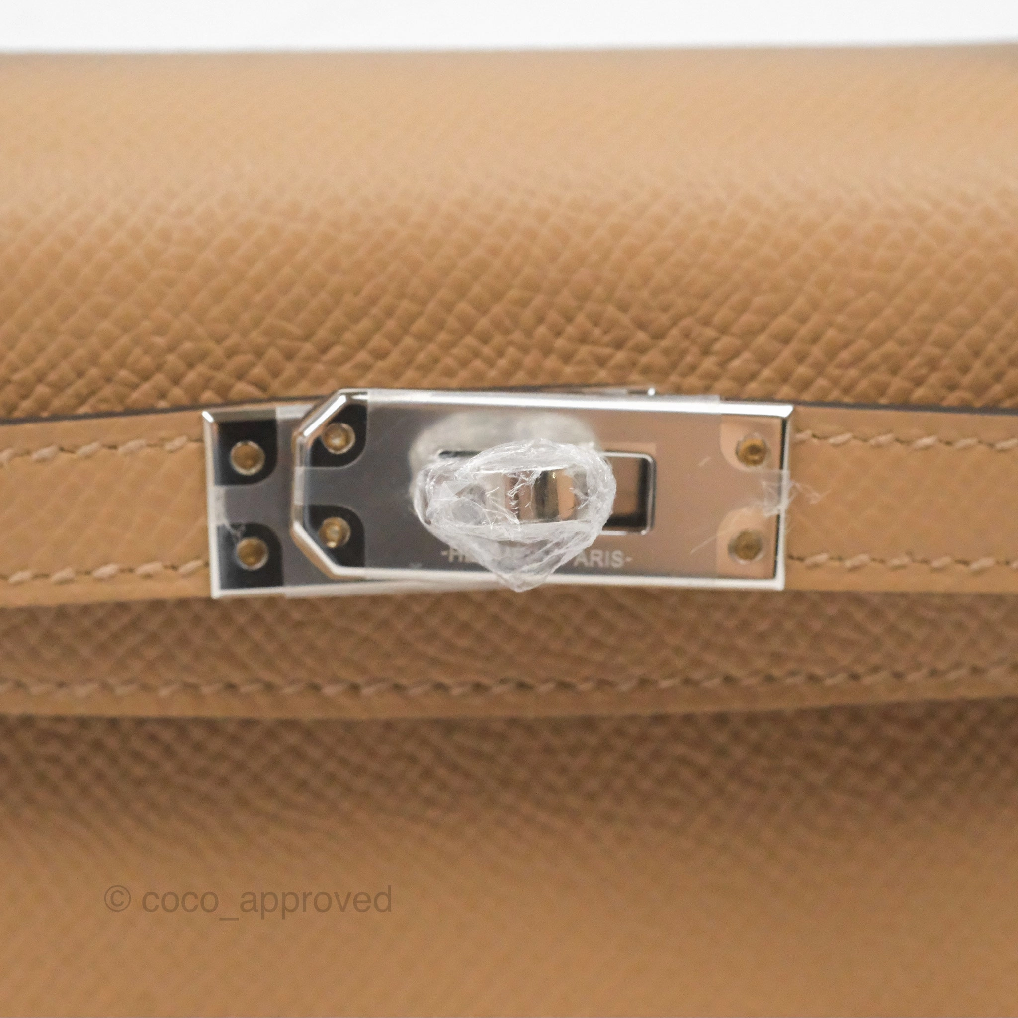 Herms Mini Kelly II Chai 0M Epsom Palladium Hardware