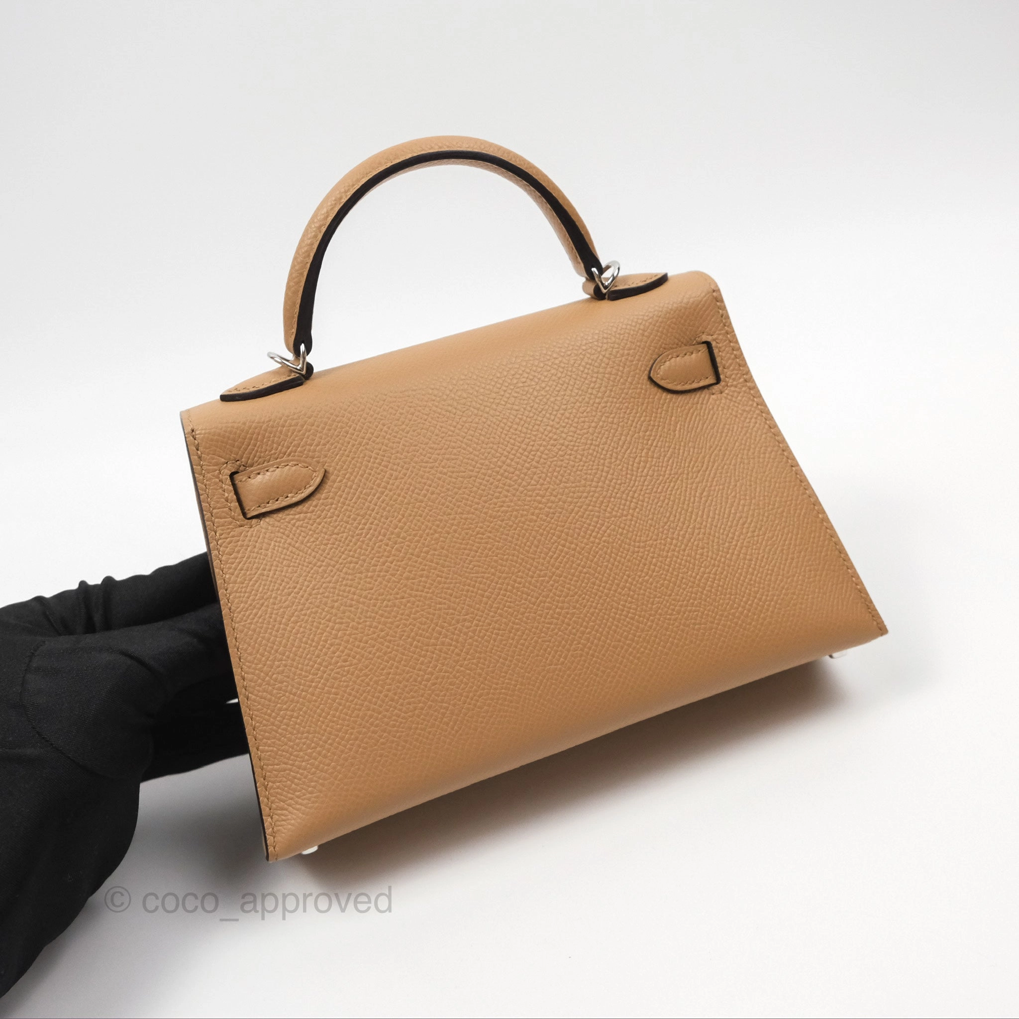 Herms Mini Kelly II Chai 0M Epsom Palladium Hardware
