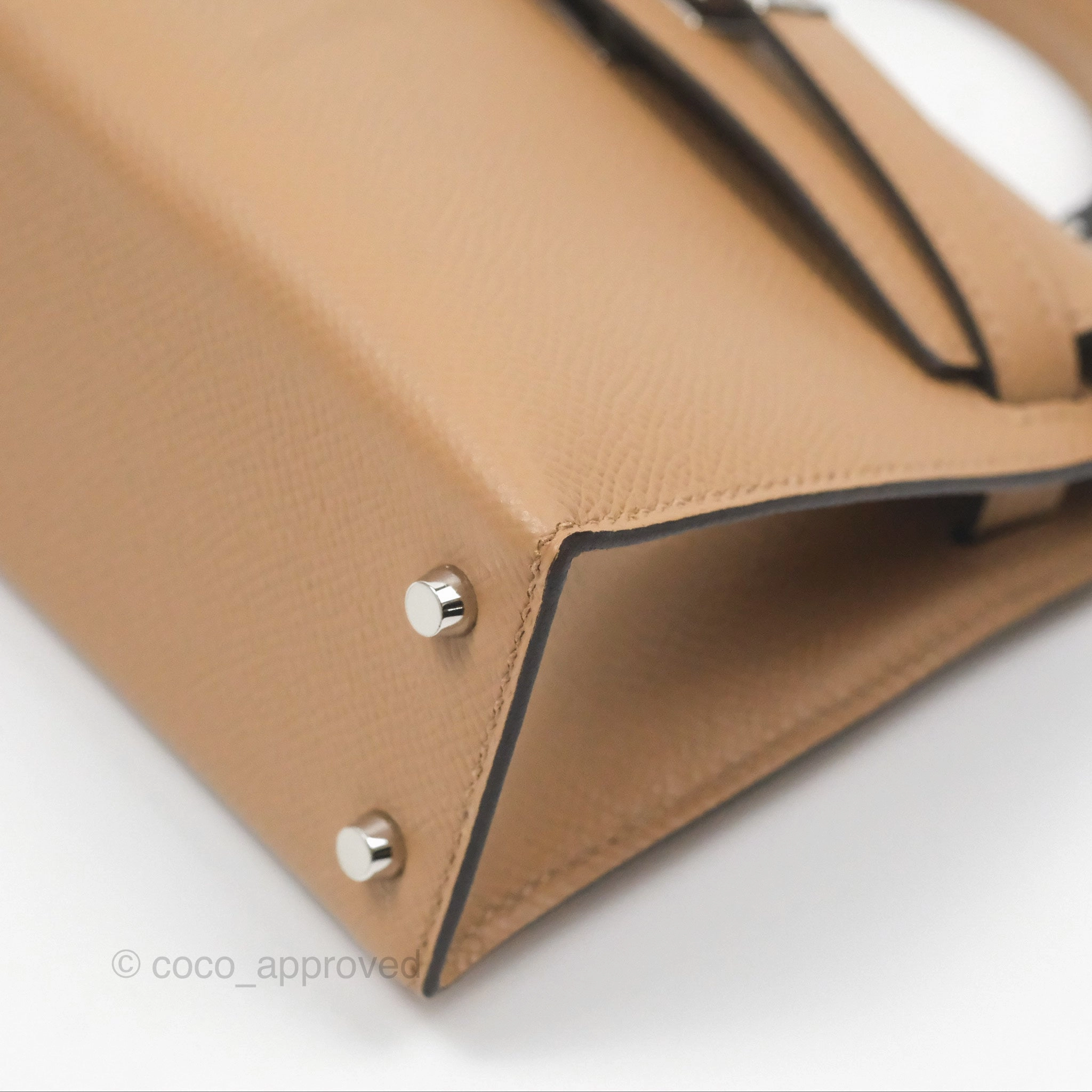 Herms Mini Kelly II Chai 0M Epsom Palladium Hardware