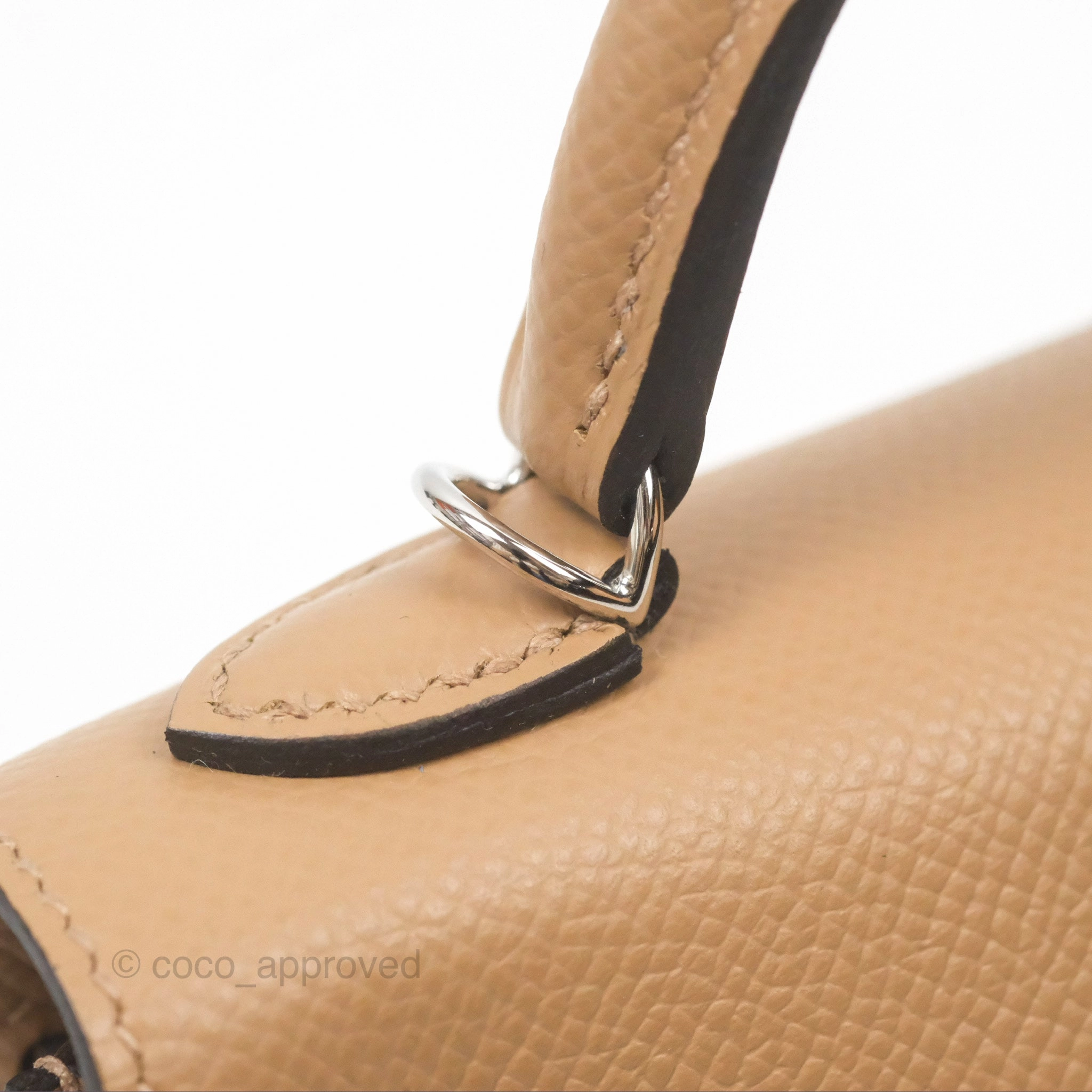 Herms Mini Kelly II Chai 0M Epsom Palladium Hardware