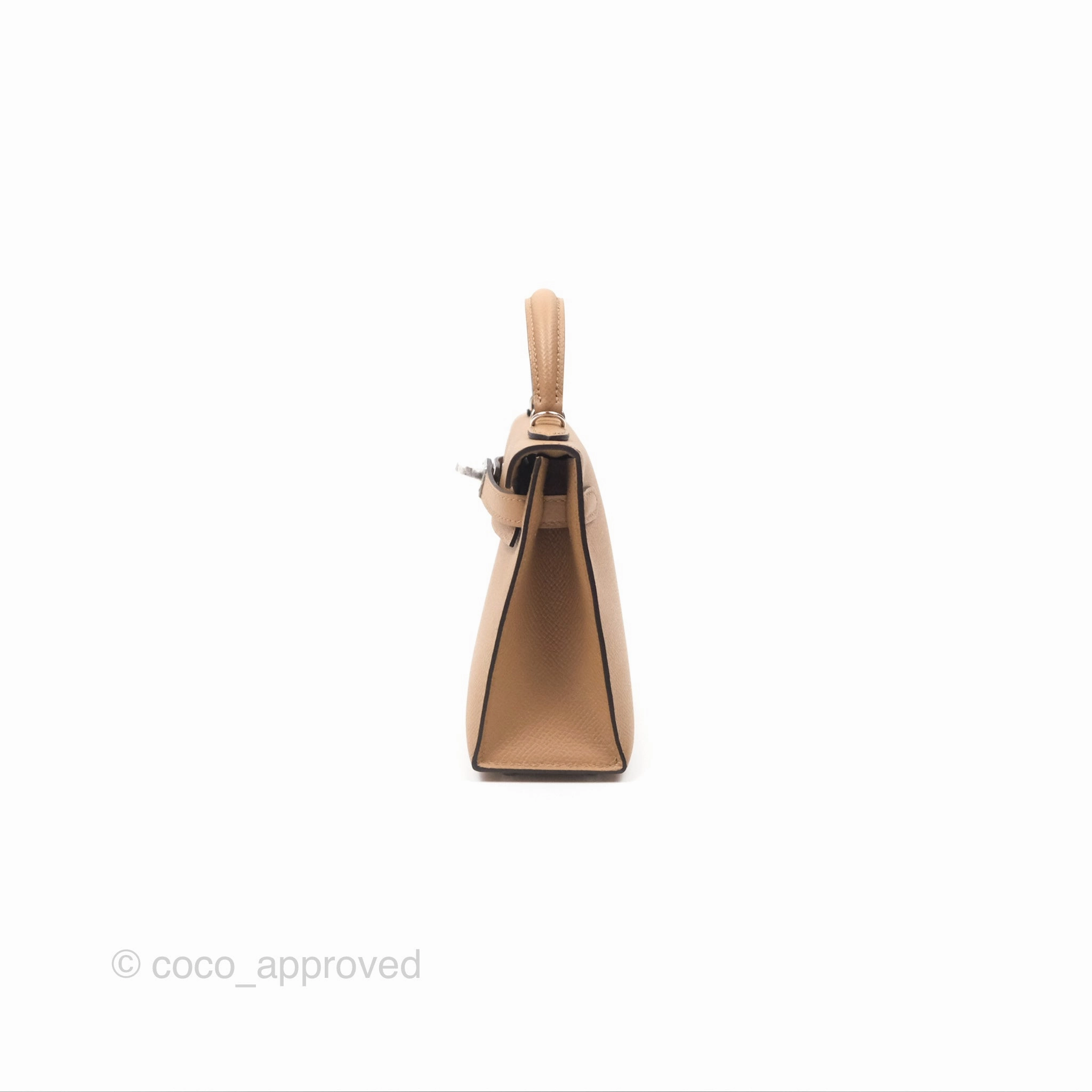 Herms Mini Kelly II Chai 0M Epsom Palladium Hardware