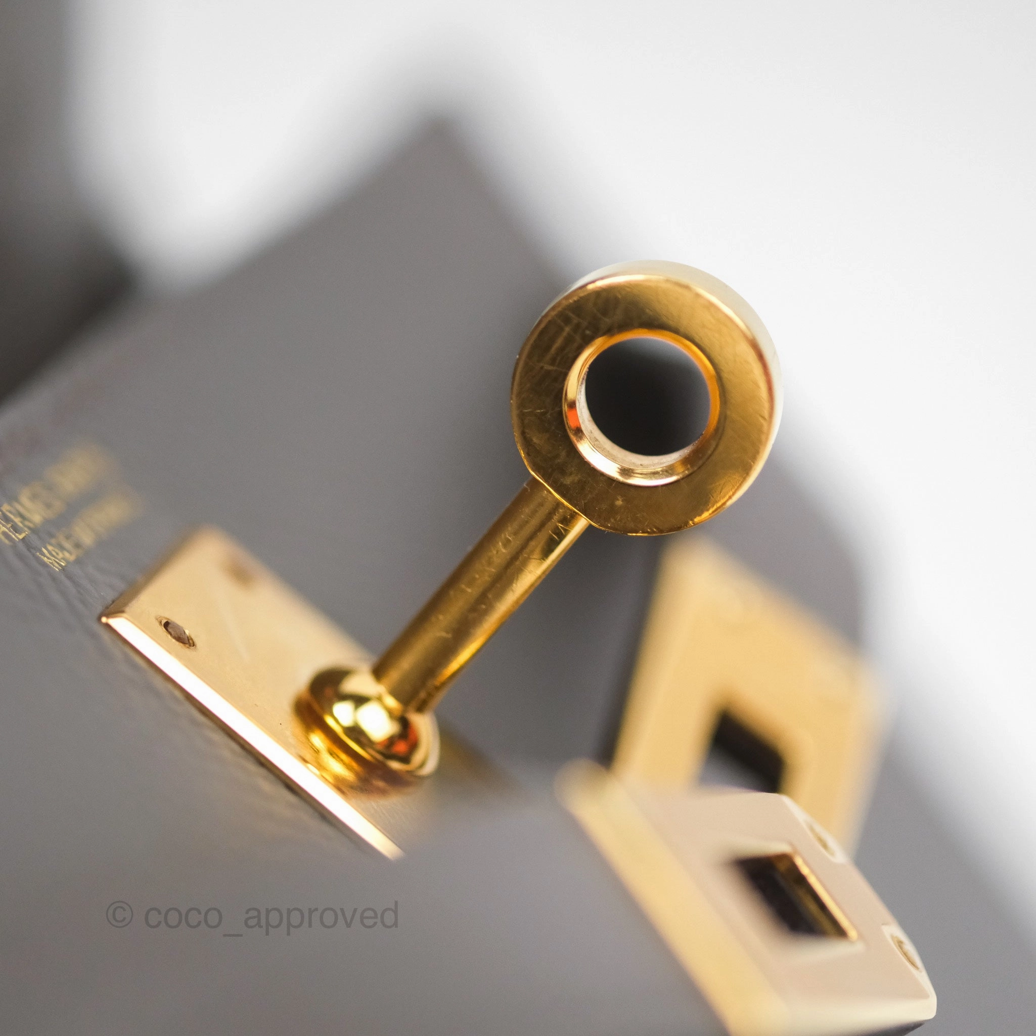 Herms Mini Kelly II Gris Meyer 0L Epsom Gold Hardware